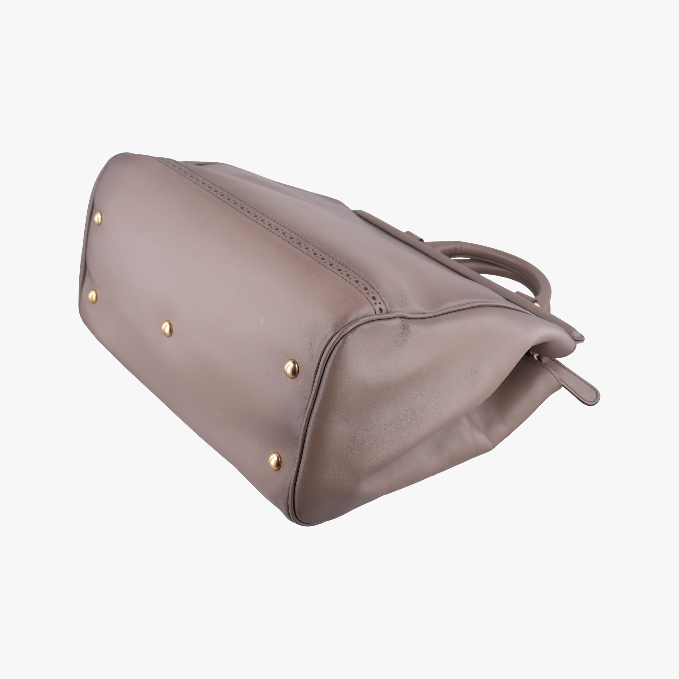 Pre-owned Gucci horse bit Grey Leather 296900 handbag | stylenewstar