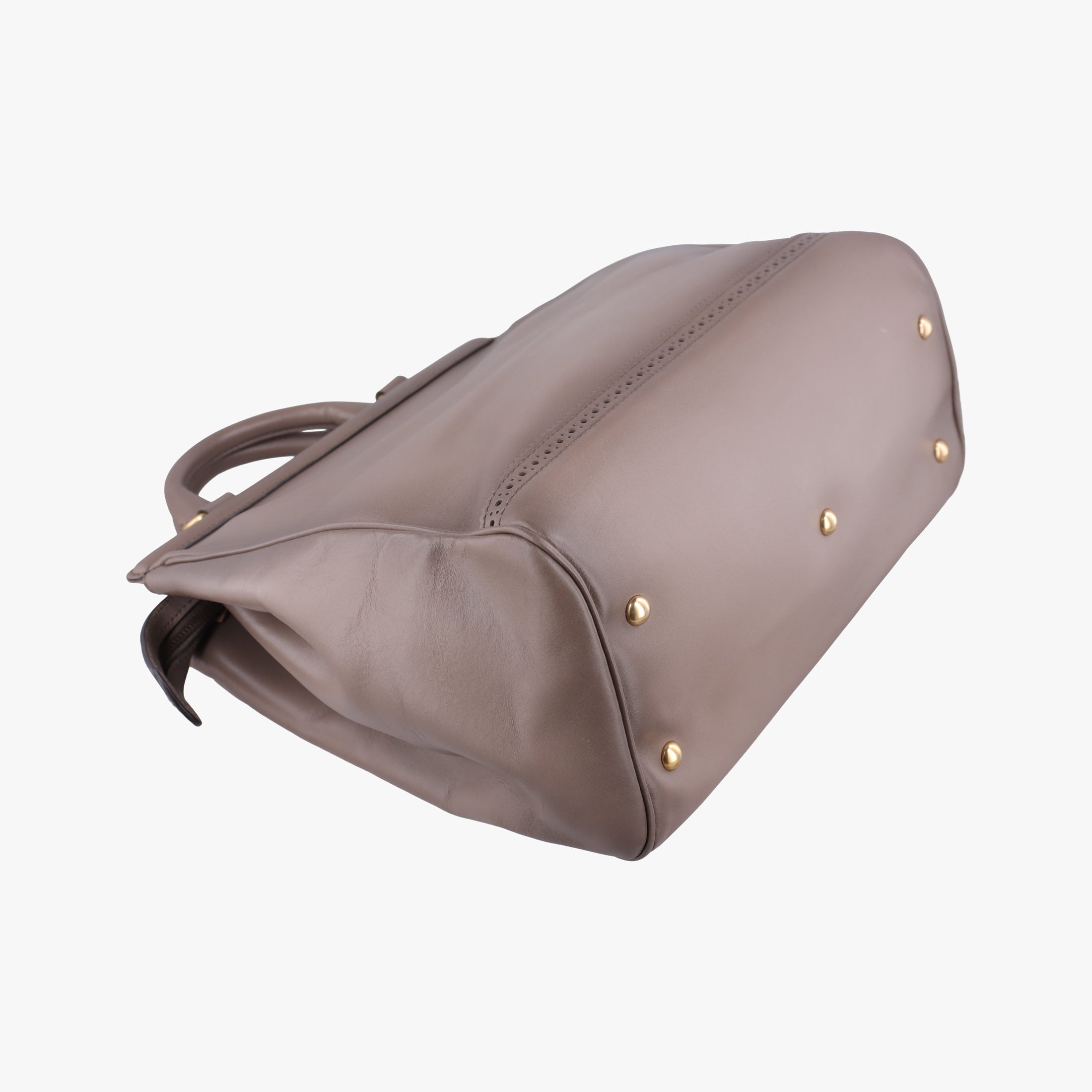 Pre-owned Gucci horse bit Grey Leather 296900 handbag | stylenewstar