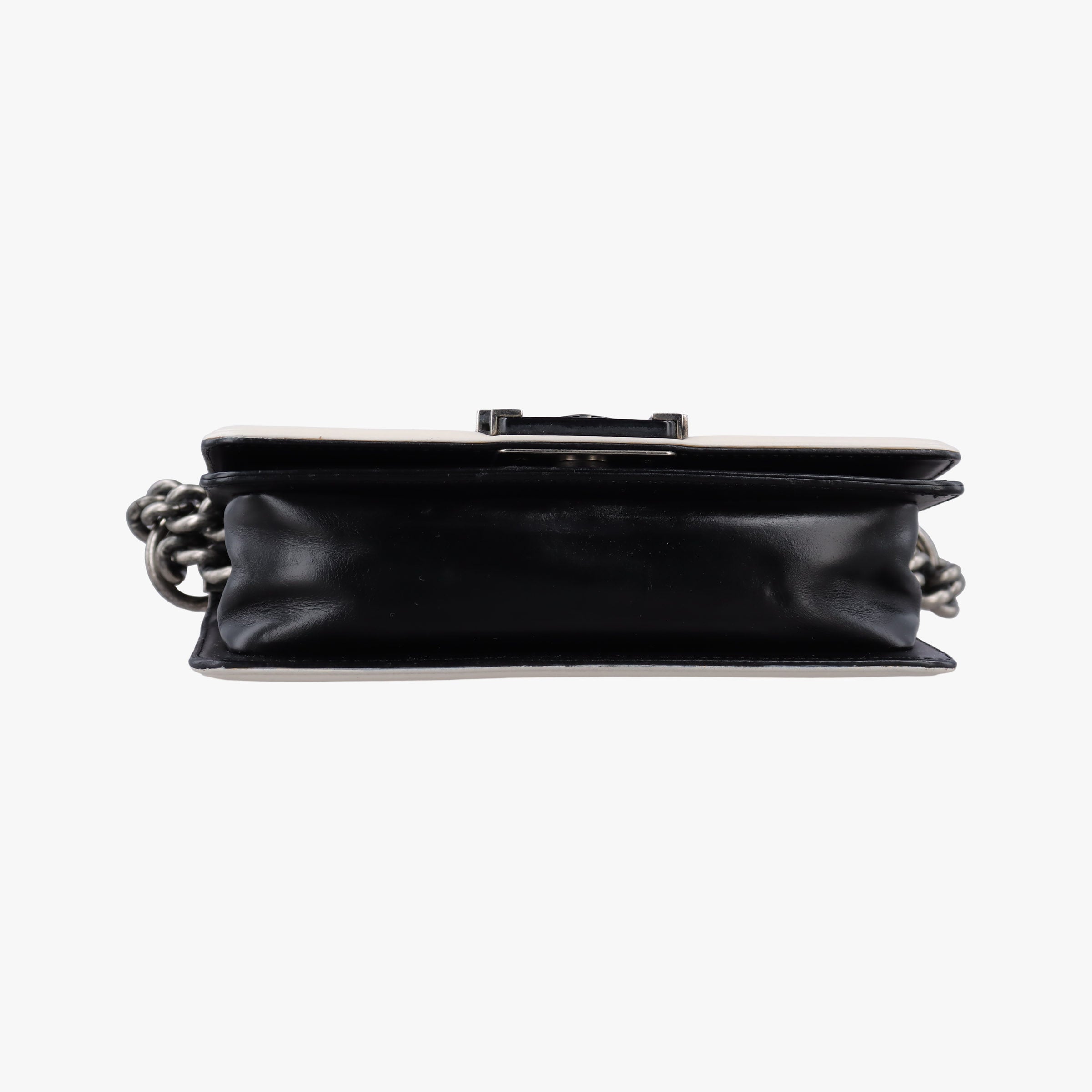 Vintage Chanel BOY CHANEL Black×white Leather A66712 shoulderbag | stylenewstar