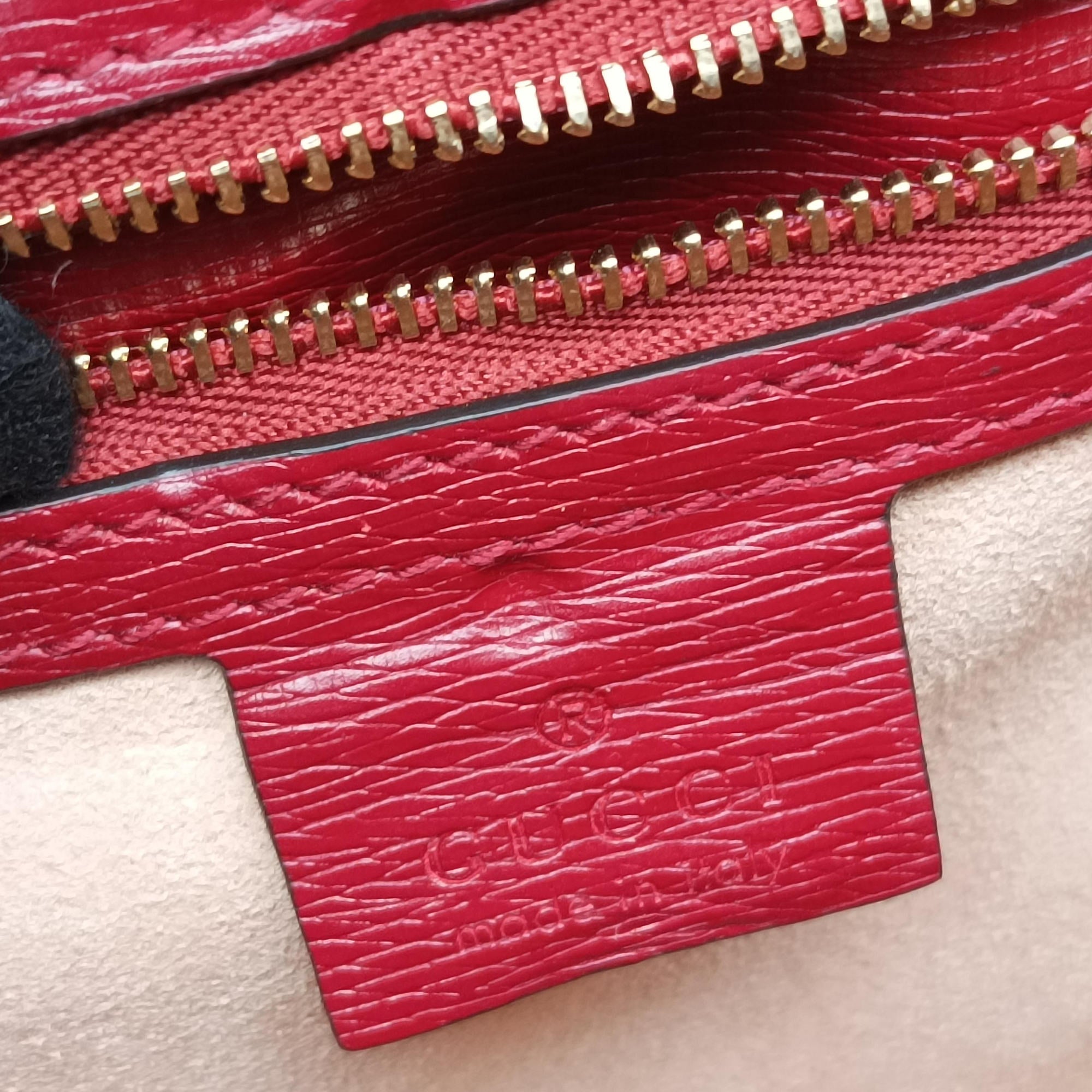 Pre-owned Gucci Sylvie red×Multicolour Leather 524405 shoulderbag | stylenewstar