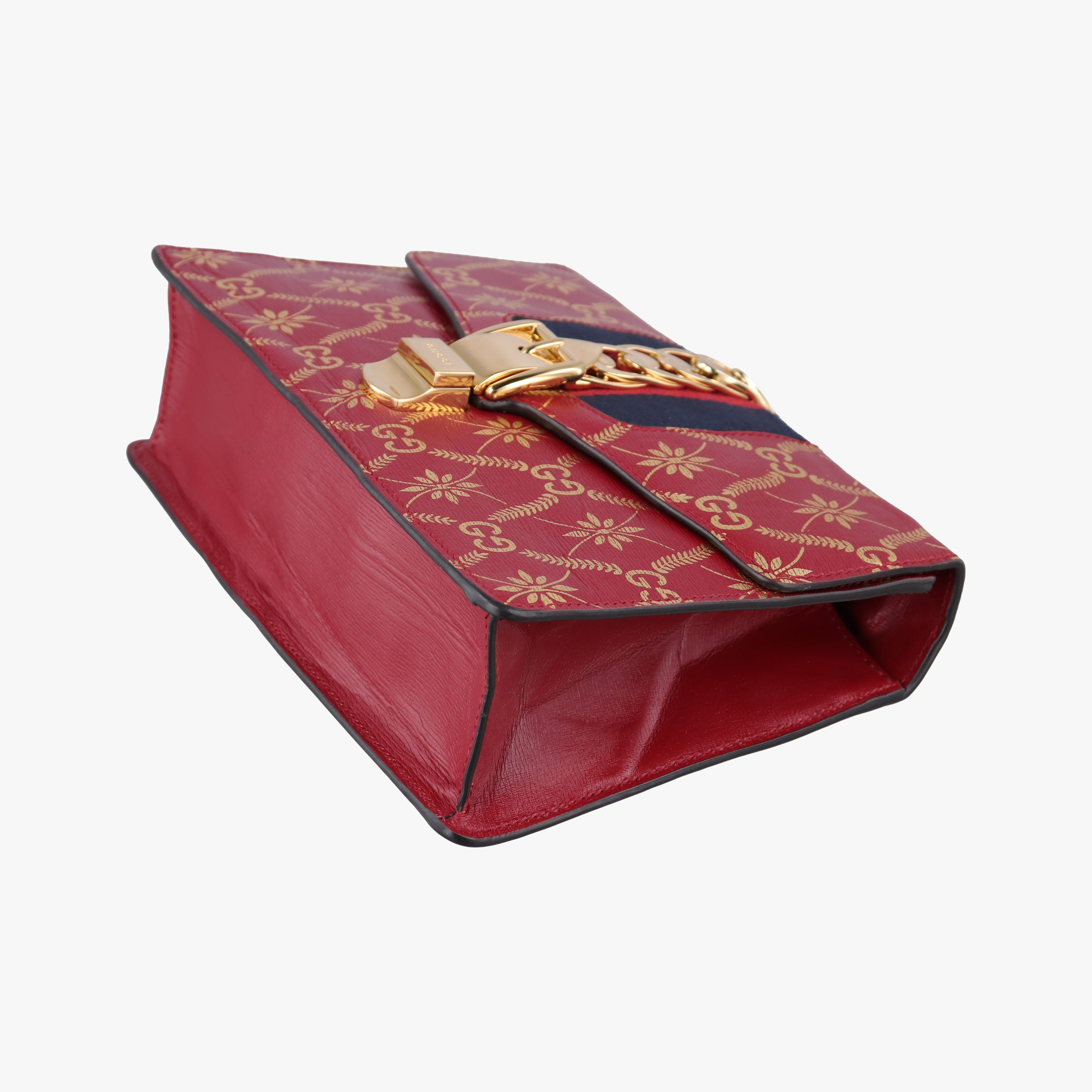 Pre-owned Gucci Sylvie red×Multicolour Leather 524405 shoulderbag | stylenewstar