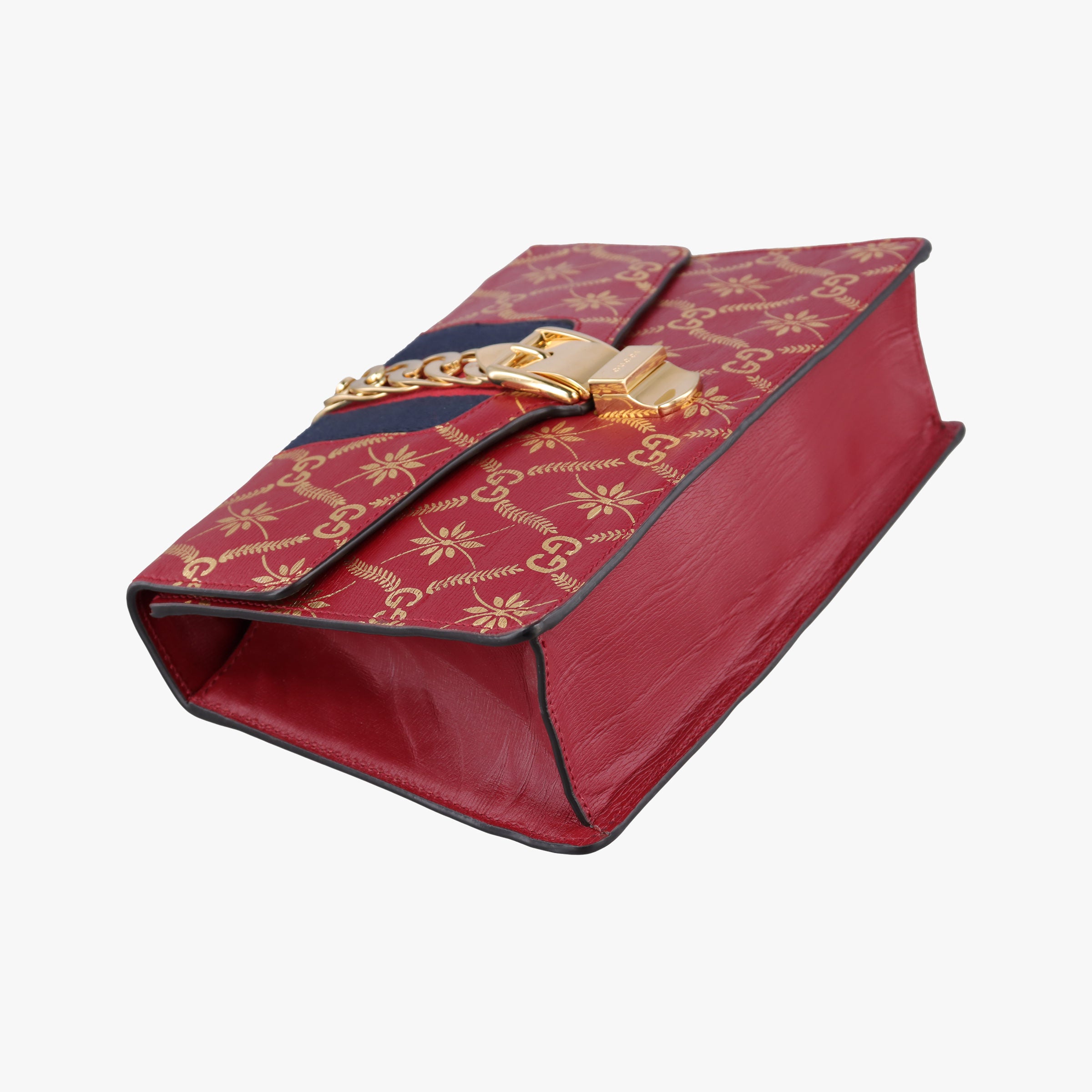 Pre-owned Gucci Sylvie red×Multicolour Leather 524405 shoulderbag | stylenewstar