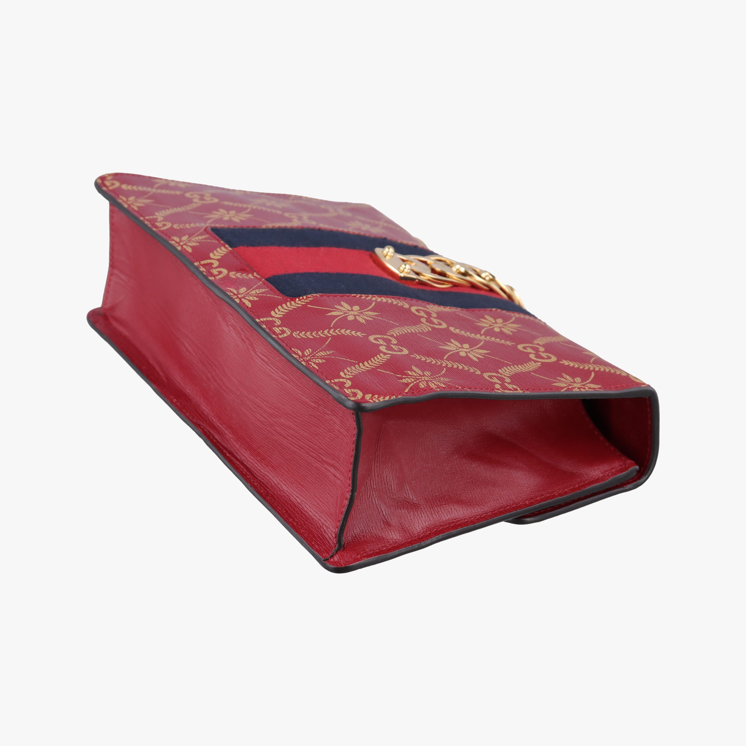 Pre-owned Gucci Sylvie red×Multicolour Leather 524405 shoulderbag | stylenewstar