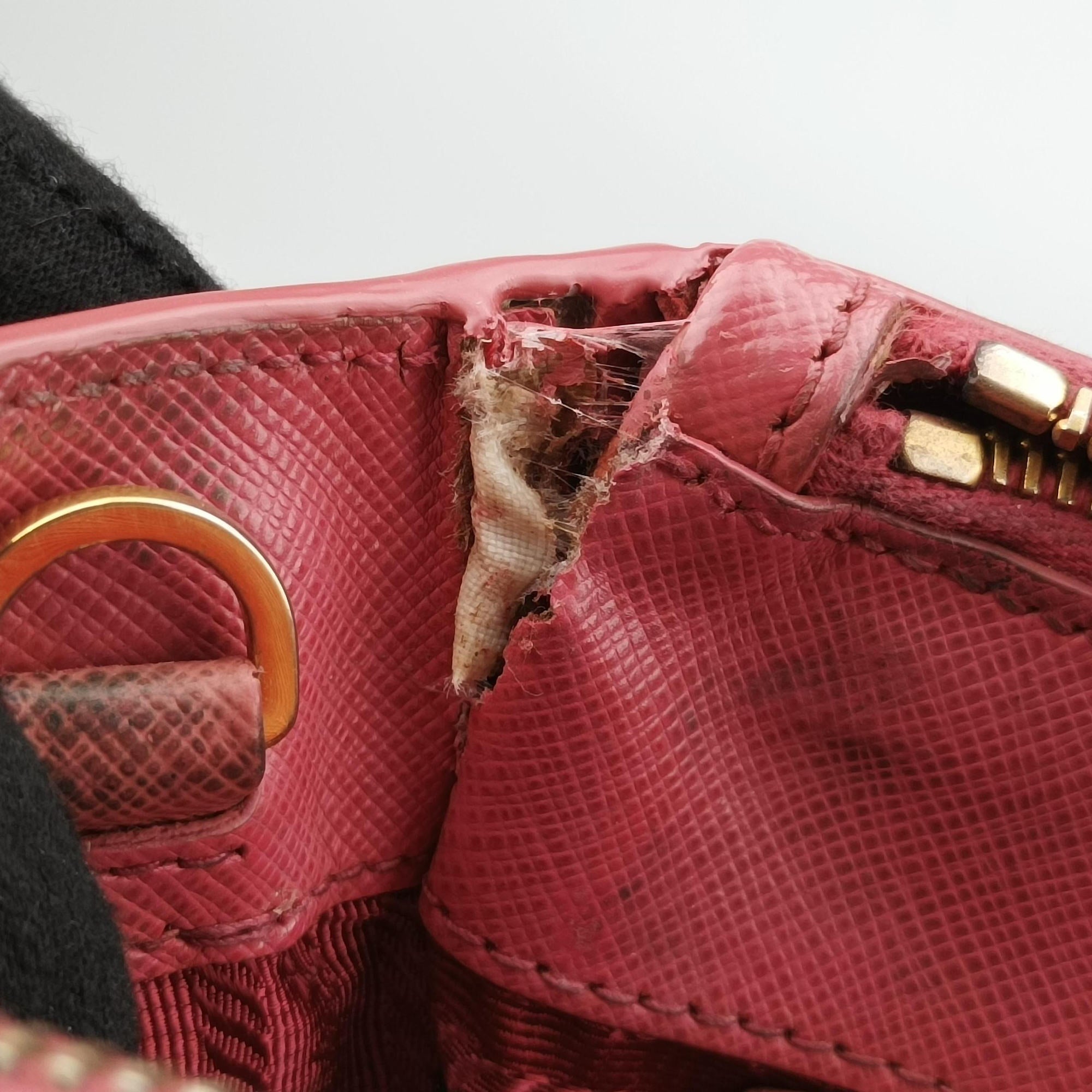 Pre-owned Prada Galleria Pink SAFFIANO Leather BN1786 shoulderbag | stylenewstar