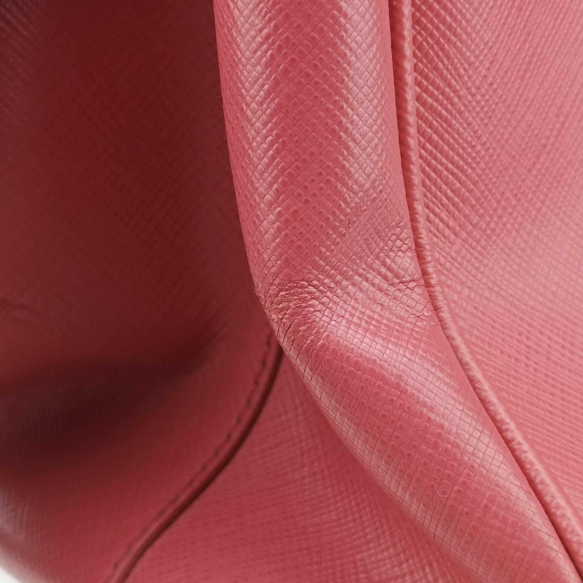 Pre-owned Prada Galleria Pink SAFFIANO Leather BN1786 shoulderbag | stylenewstar