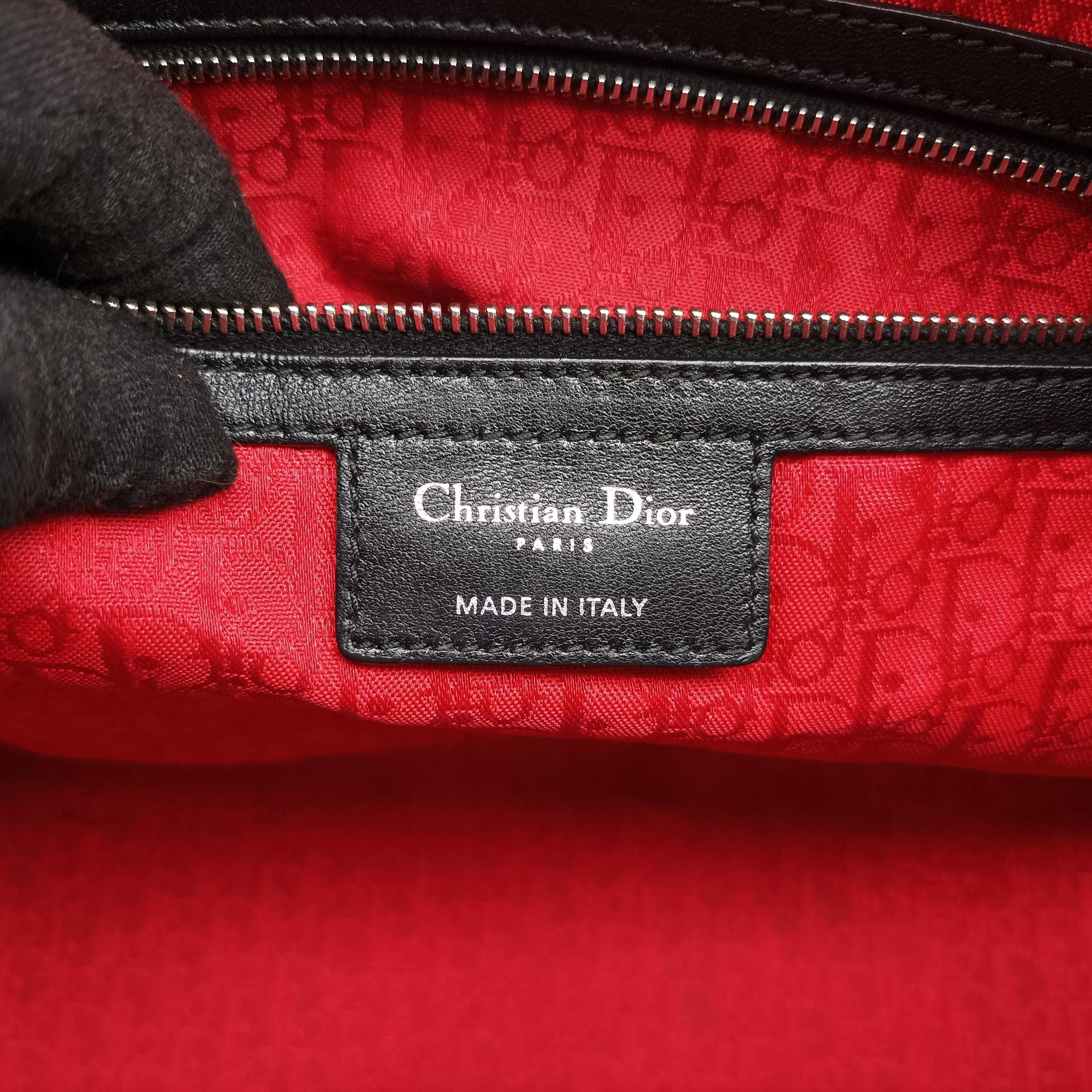 Pre-owned Christian Dior Lady Dior Black lambskin  shoulderbag | stylenewstar