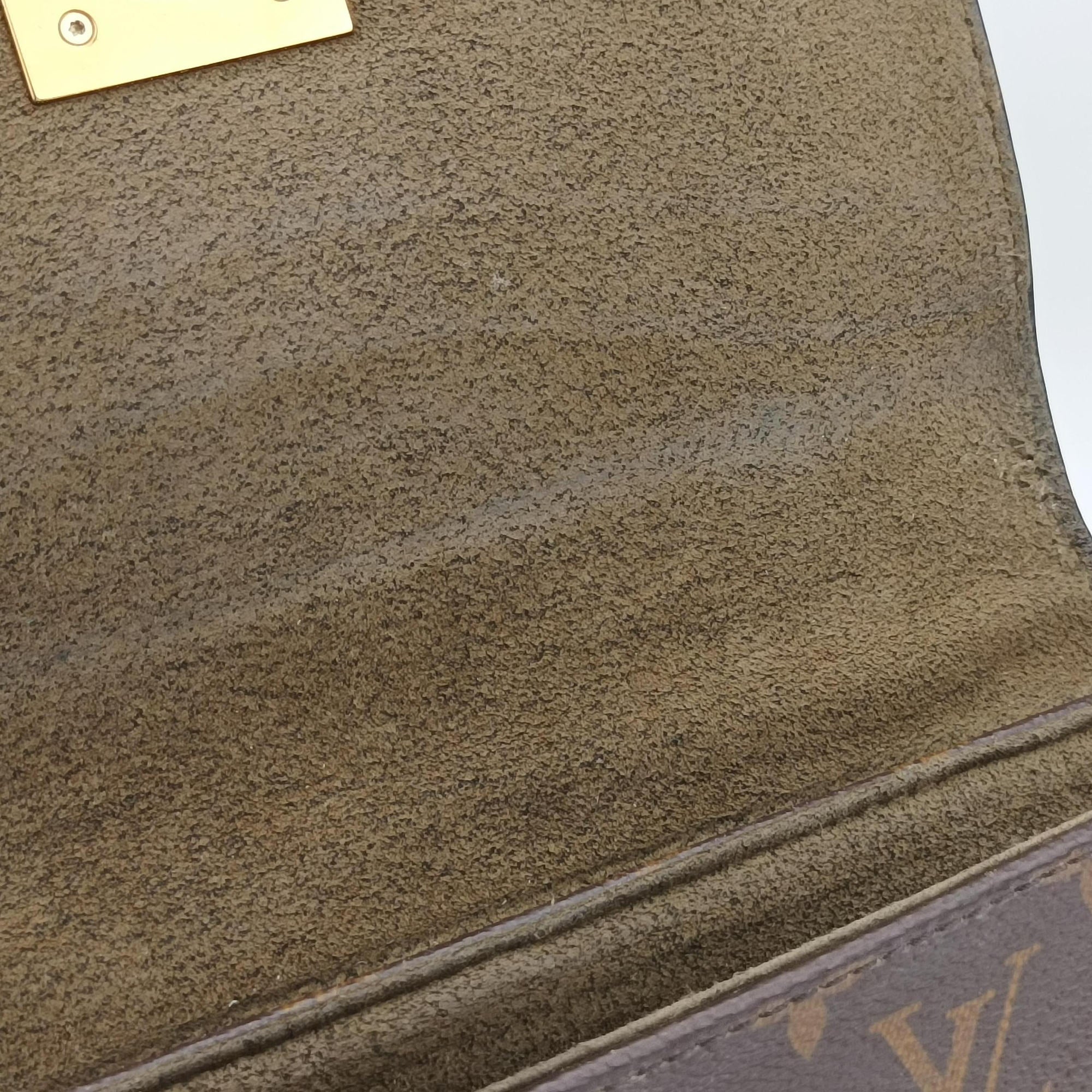 Pre-owned Louis Vuitton Rocky BB Brown×Laurier Monogram canvas×calf leather M44797 shoulderbag | stylenewstar