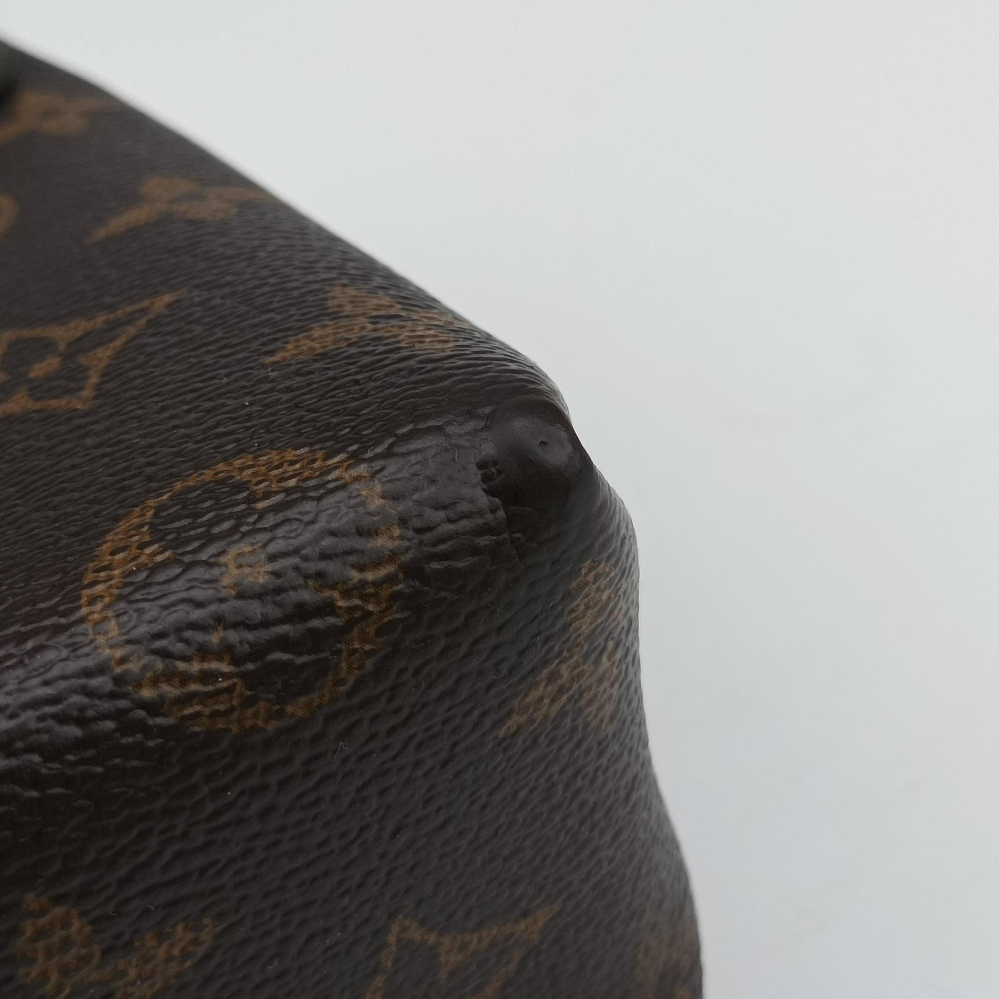 Pre-owned Louis Vuitton Rocky BB Brown×Laurier Monogram canvas×calf leather M44797 shoulderbag | stylenewstar