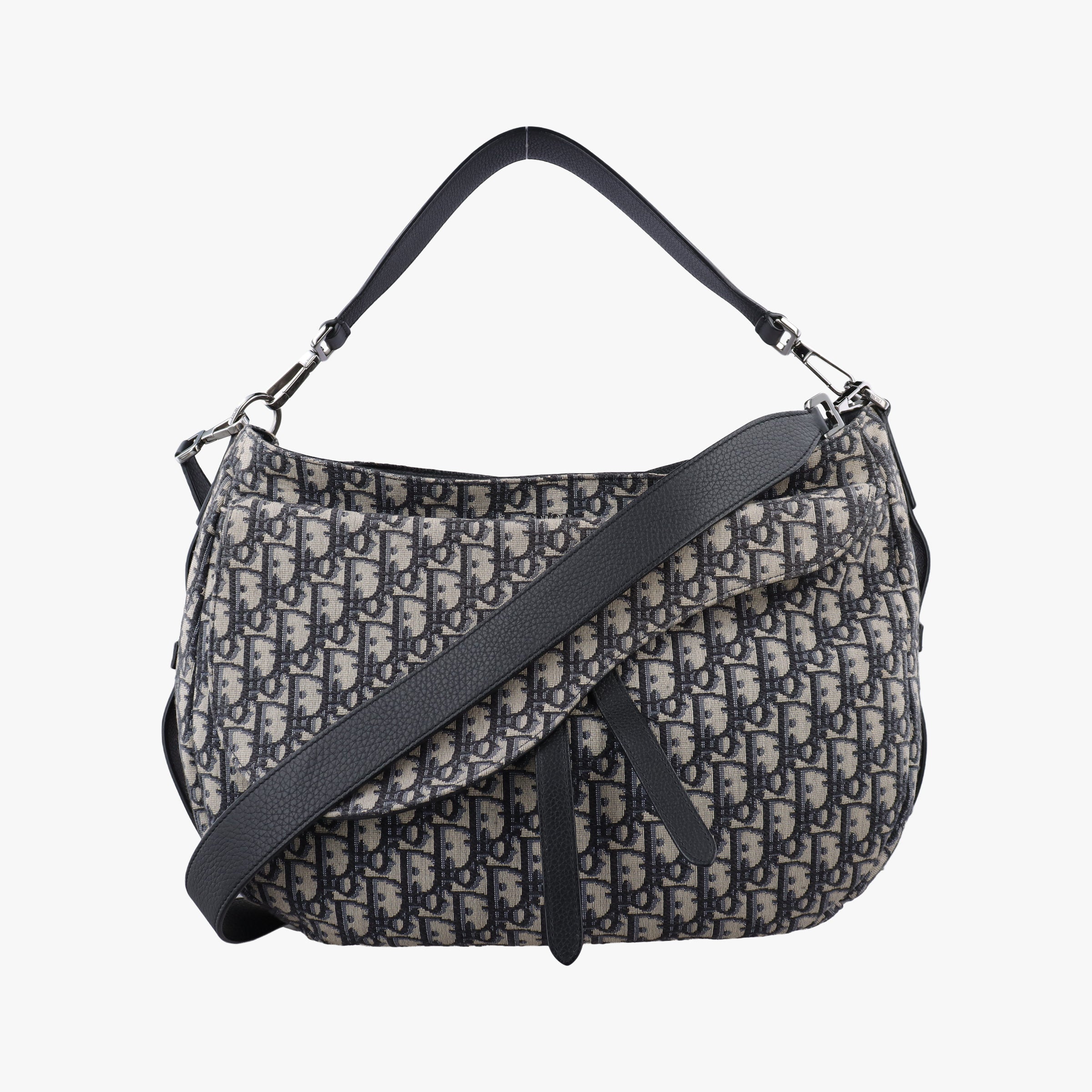 Vintage Christian Dior Saddle Navy Jacquard  shoulderbag | stylenewstar