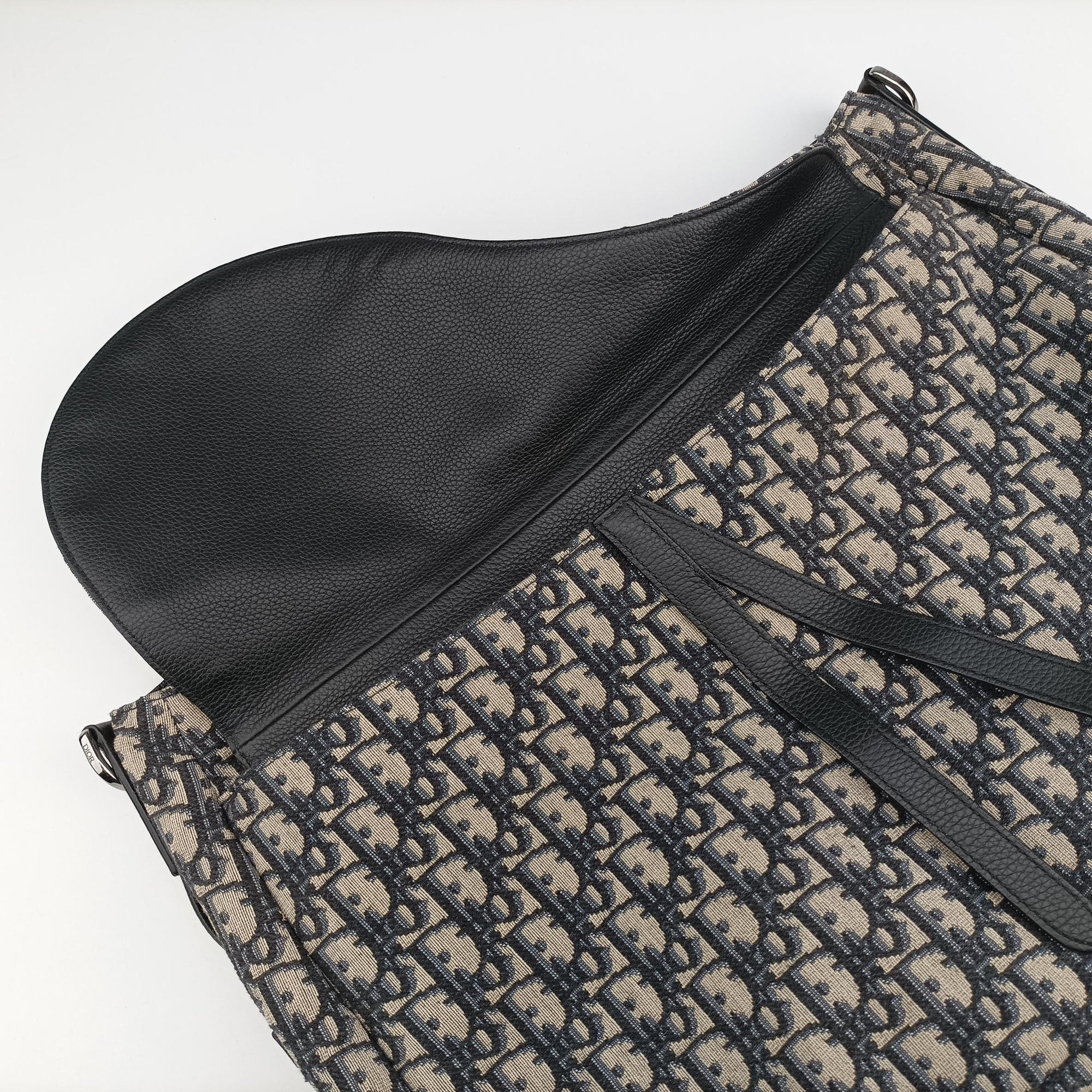 Vintage Christian Dior Saddle Navy Jacquard  shoulderbag | stylenewstar