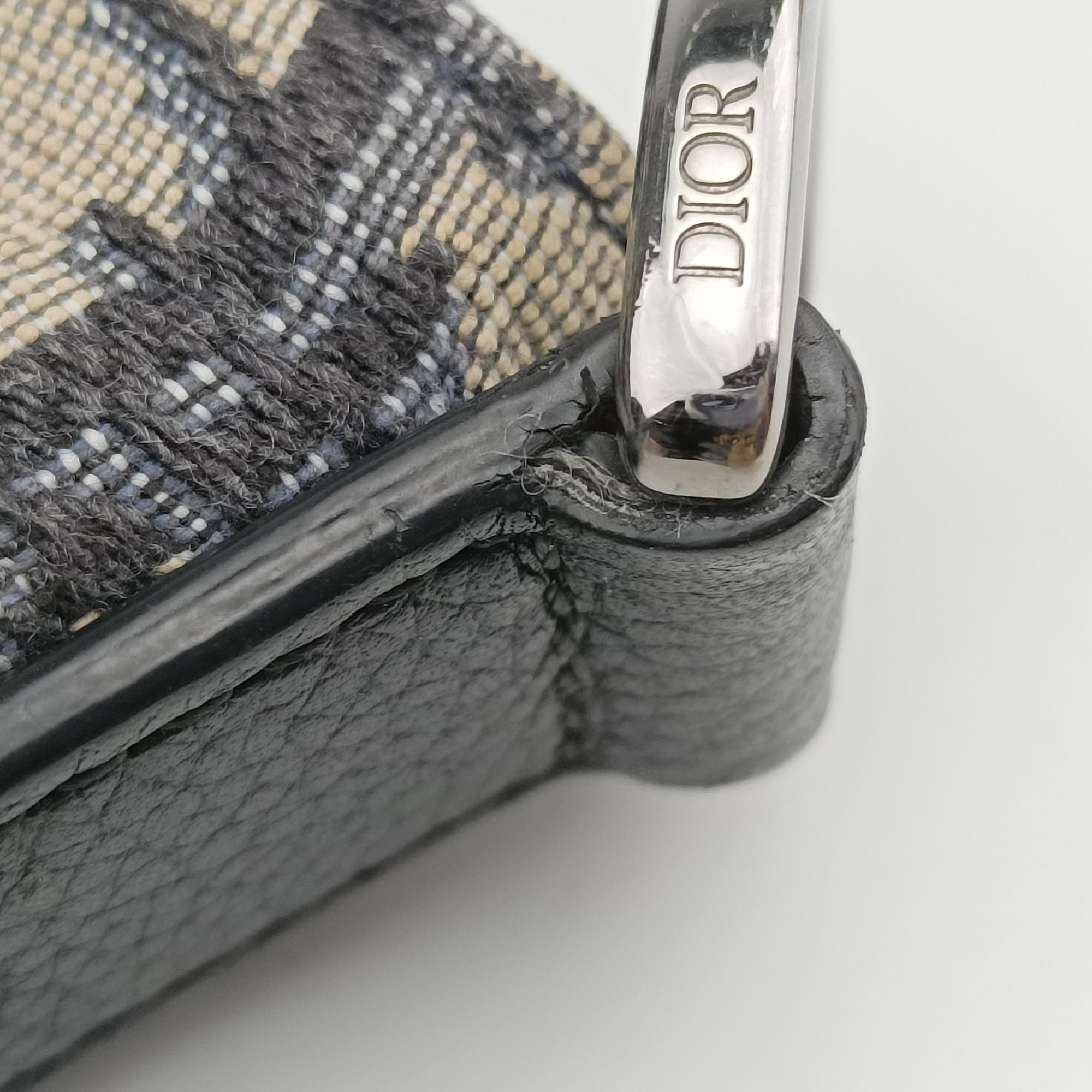 Vintage Christian Dior Saddle Navy Jacquard  shoulderbag | stylenewstar