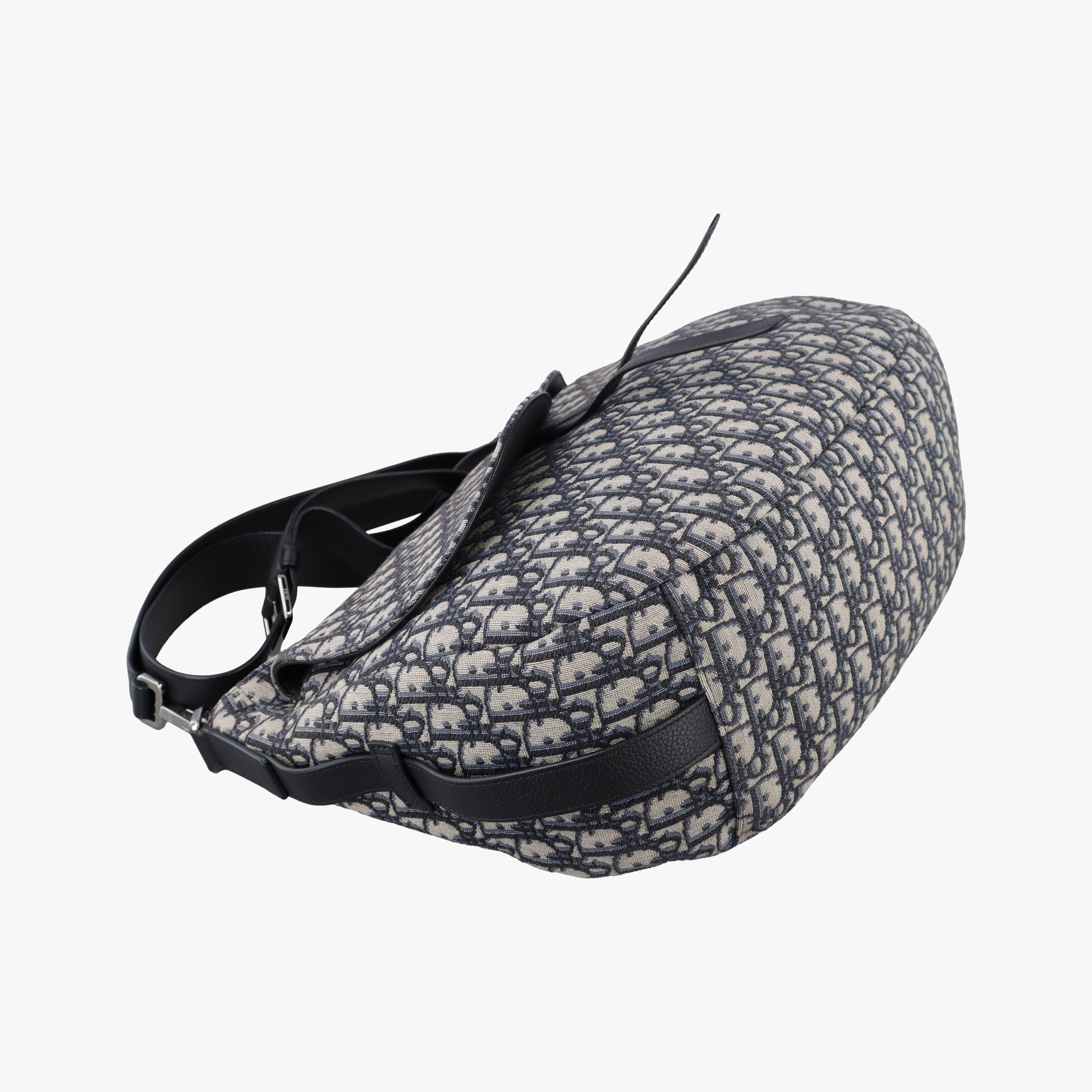 Vintage Christian Dior Saddle Navy Jacquard  shoulderbag | stylenewstar
