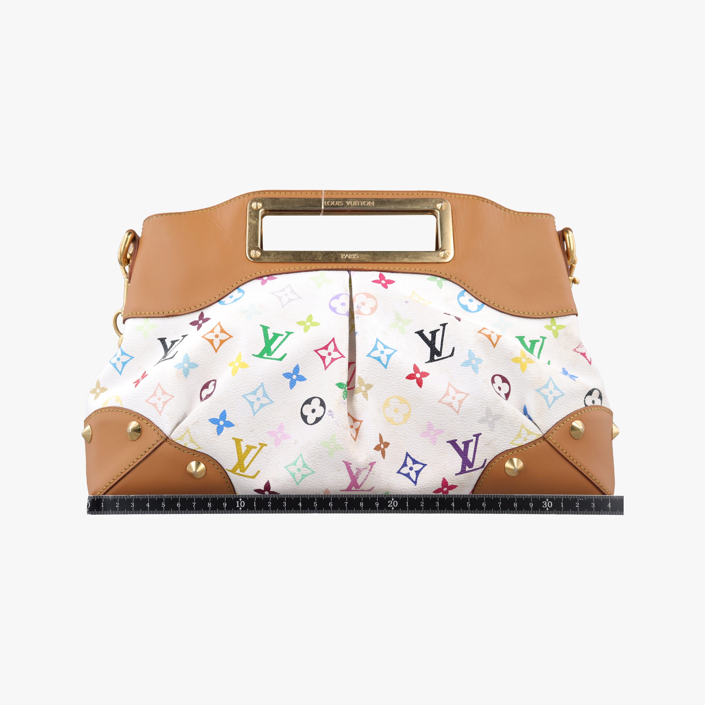 Pre-owned Louis Vuitton JUDY MM white Monogram Multicolor M40255 shoulderbag | stylenewstar