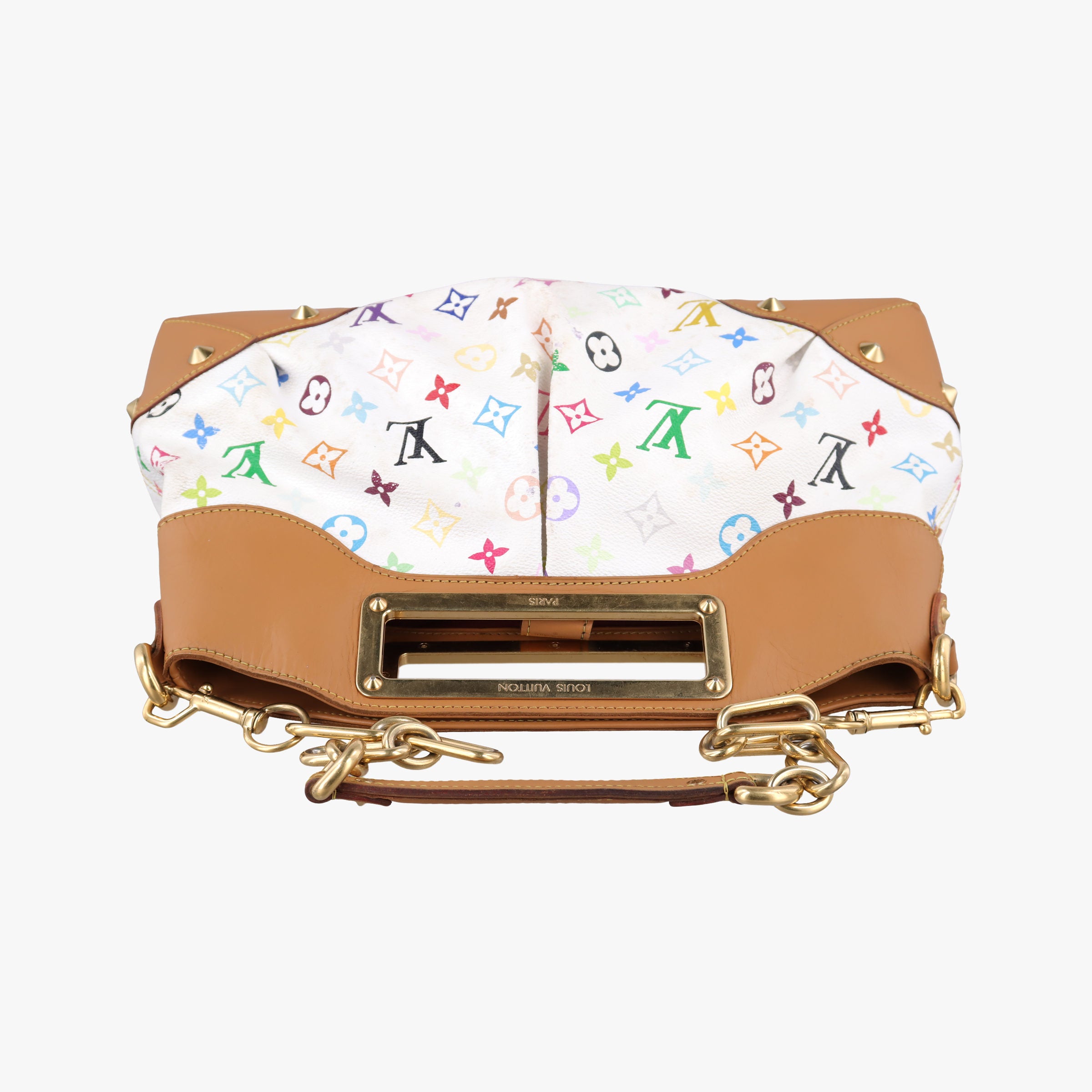 Pre-owned Louis Vuitton JUDY MM white Monogram Multicolor M40255 shoulderbag | stylenewstar