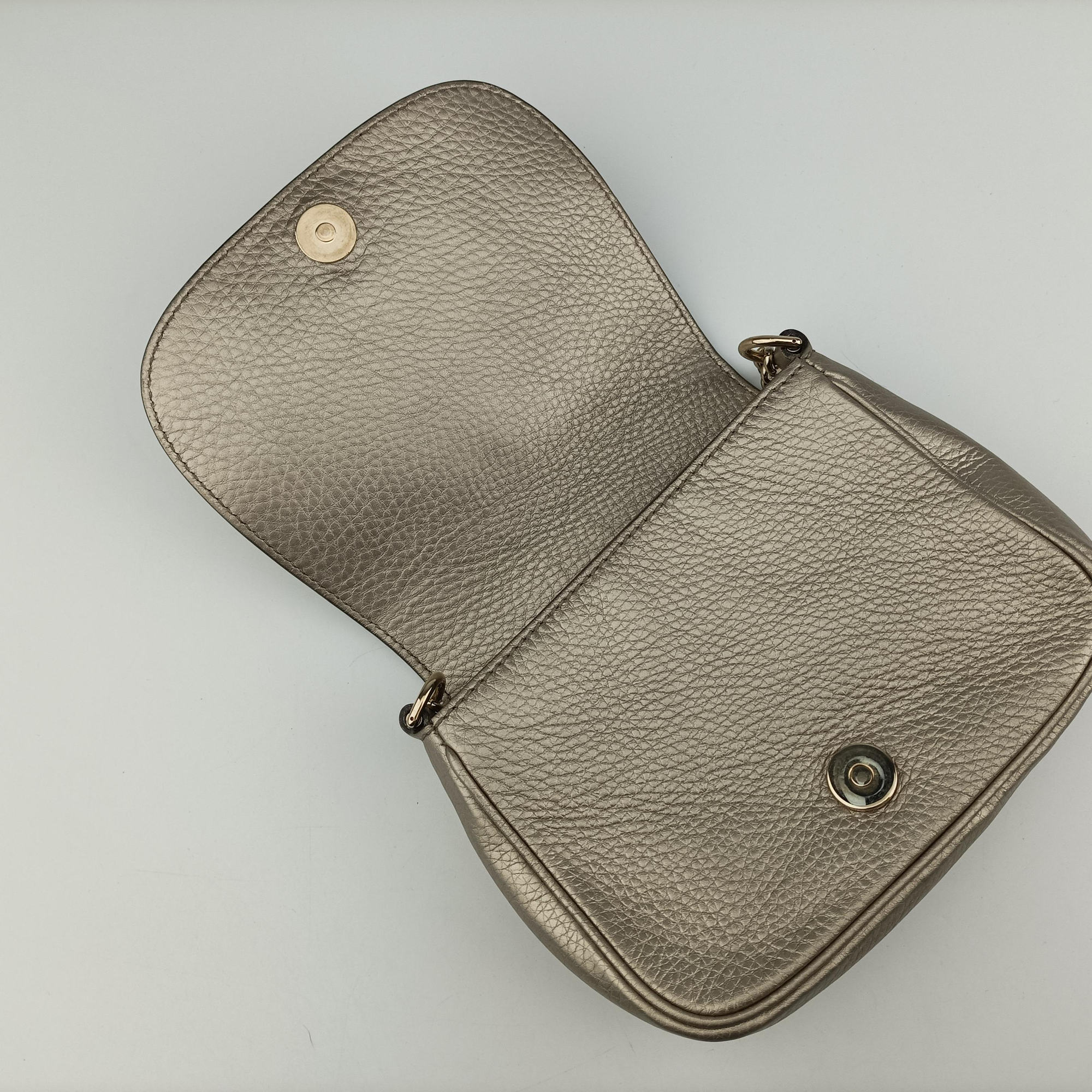 Pre-owned Gucci Soho Golden Leather 323190 shoulderbag | stylenewstar