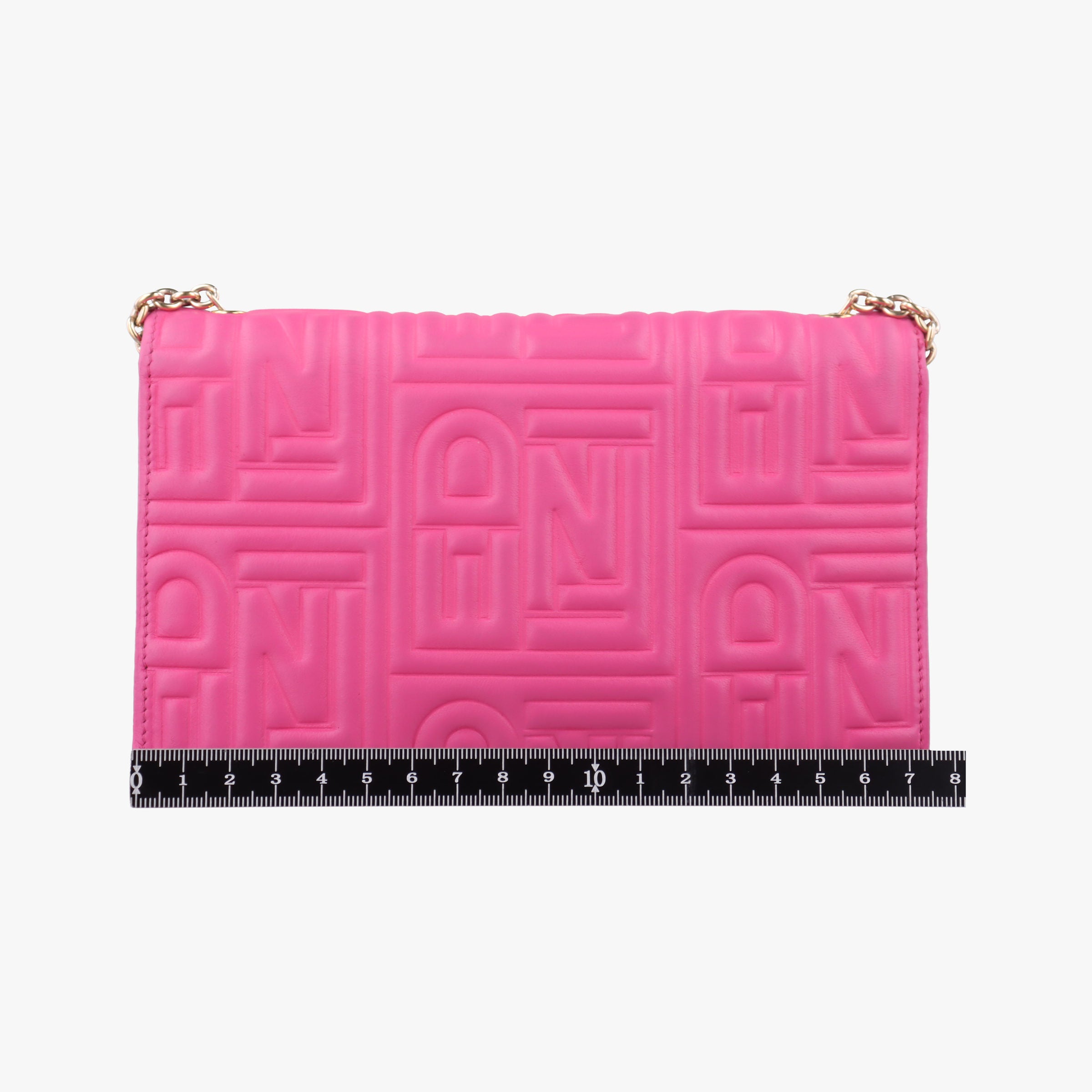Pre-owned Fendi Embossed Logo Rose Leather 8M0219 shoulderbag | stylenewstar