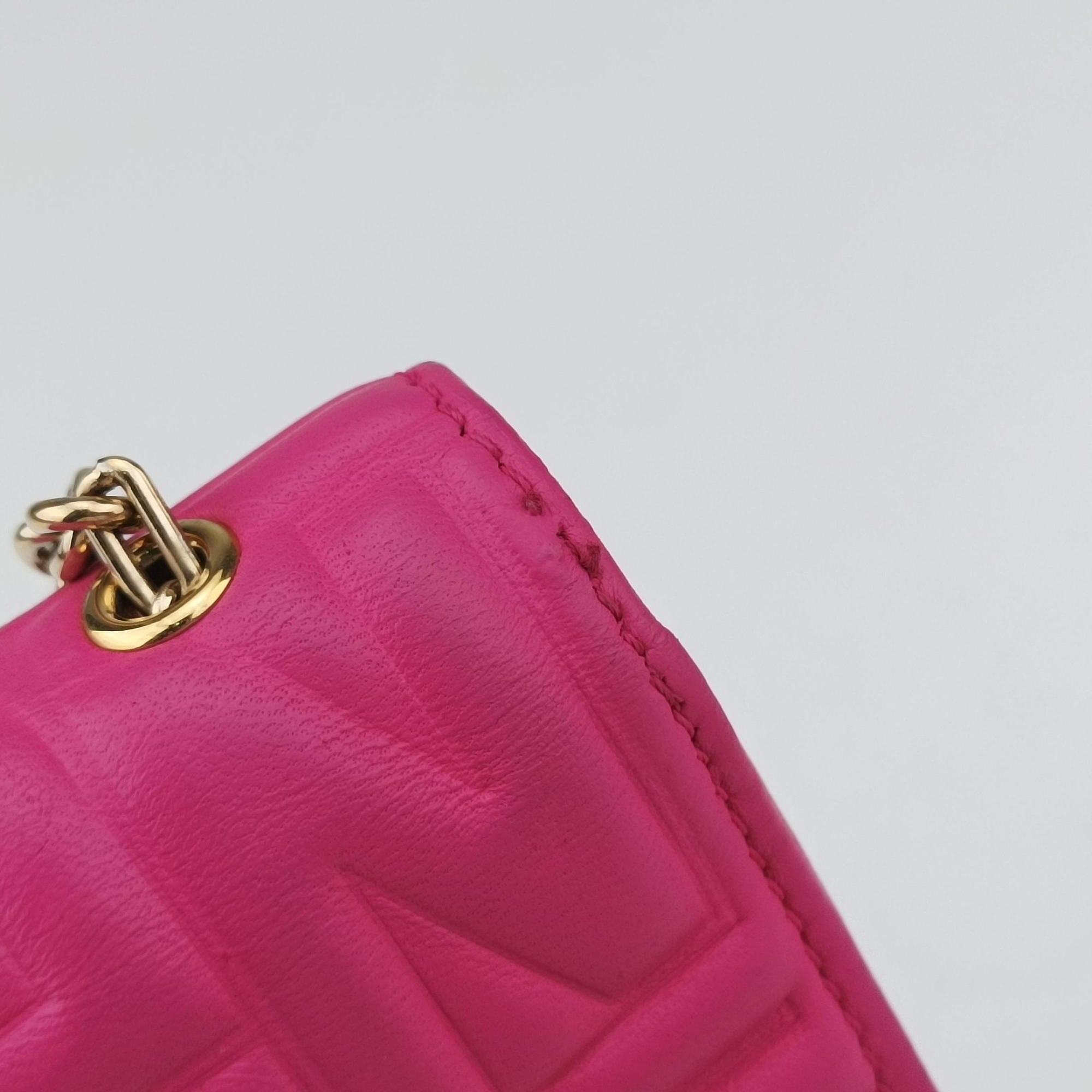 Pre-owned Fendi Embossed Logo Rose Leather 8M0219 shoulderbag | stylenewstar