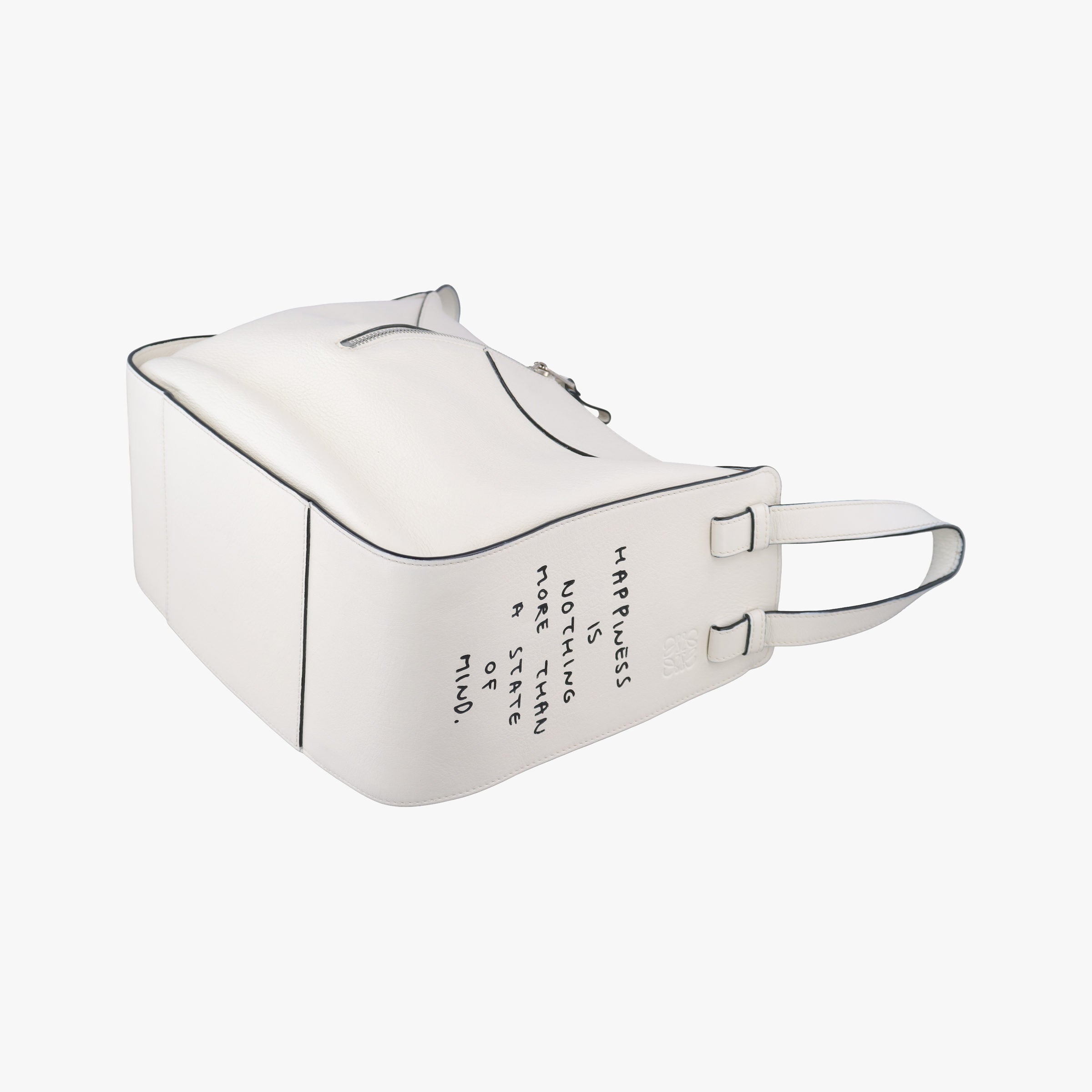 Pre-owned Loewe Hammock White Leather  shoulderbag | stylenewstar