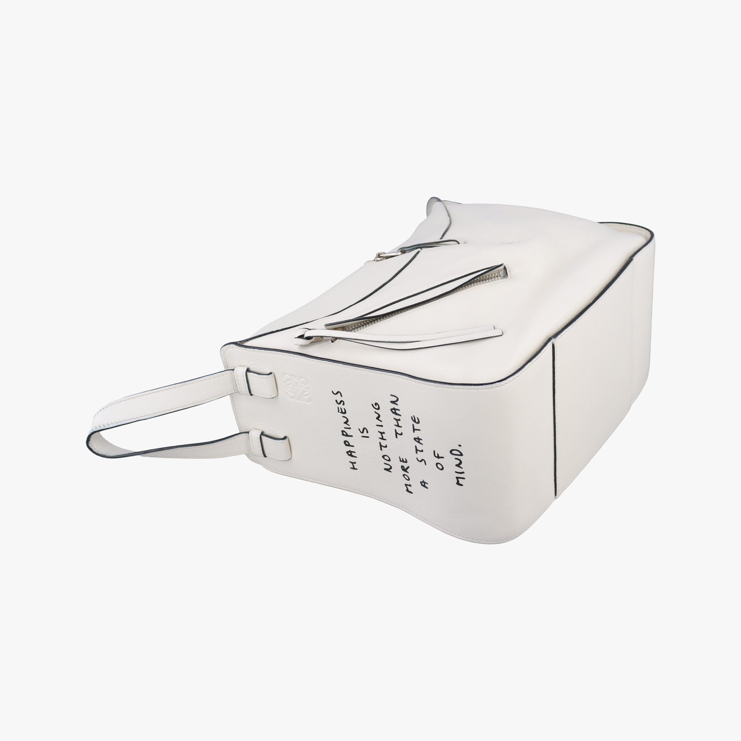 Pre-owned Loewe Hammock White Leather  shoulderbag | stylenewstar