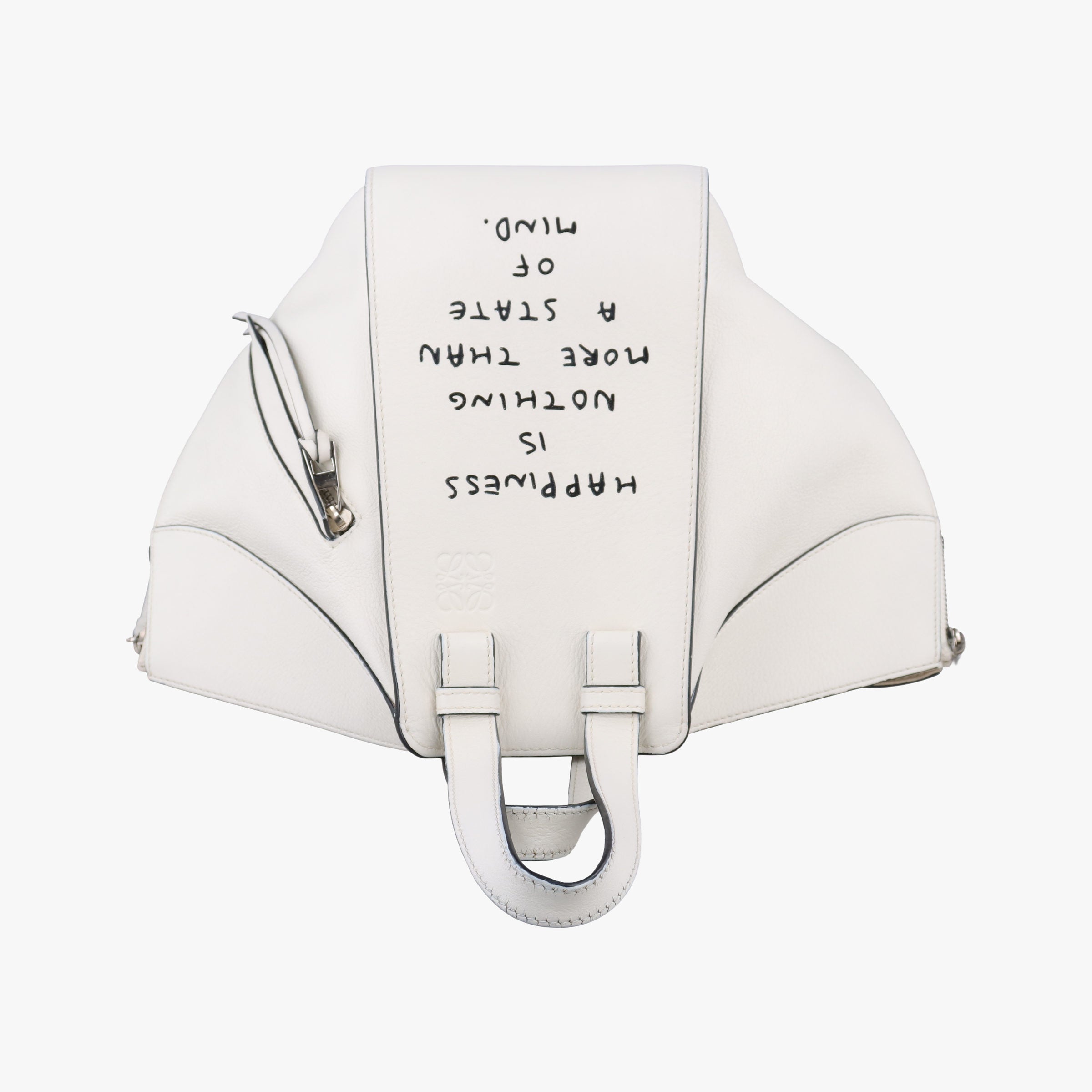 Pre-owned Loewe Hammock White Leather  shoulderbag | stylenewstar