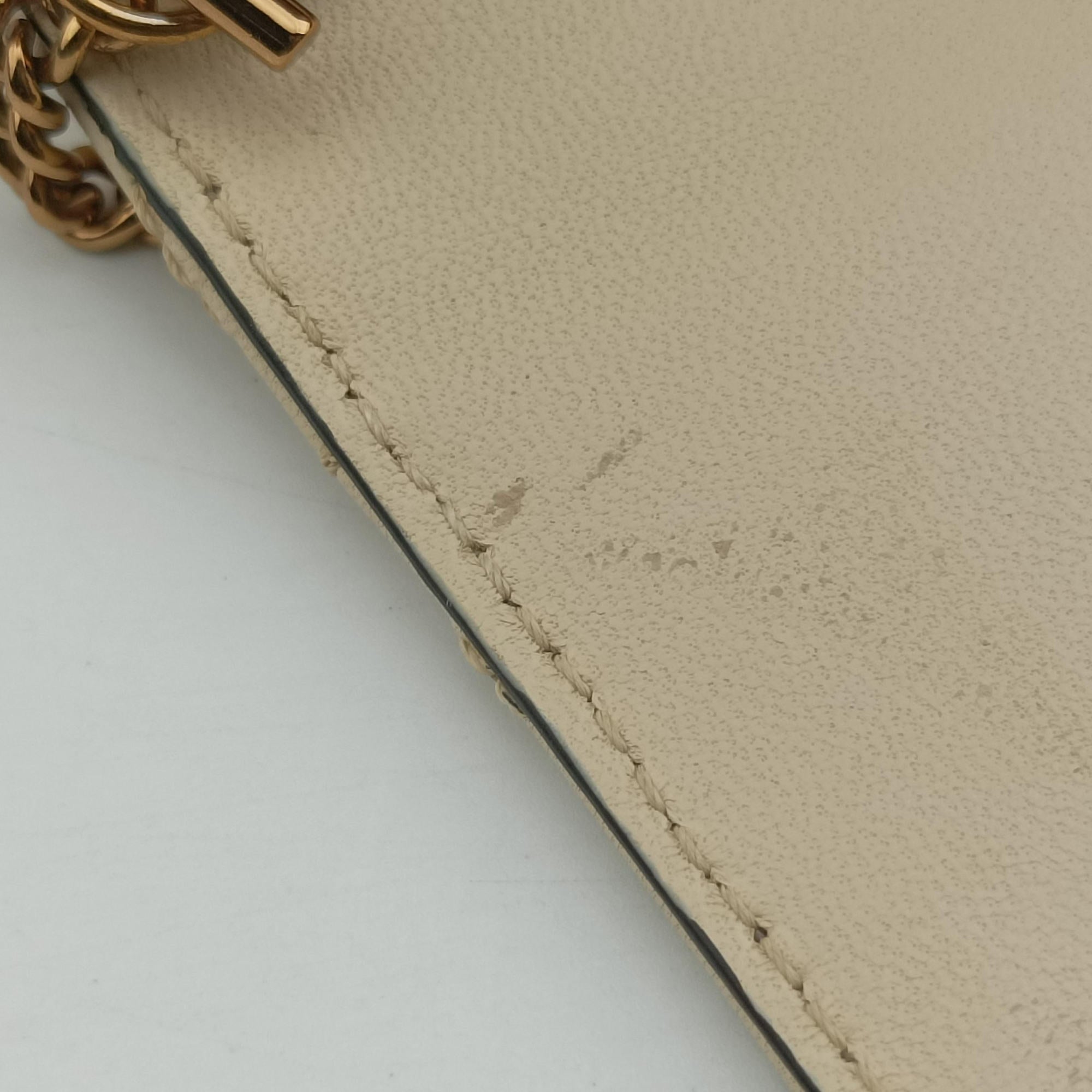 Pre-owned VERSACE Virtus Beige Leather  shoulderbag | stylenewstar