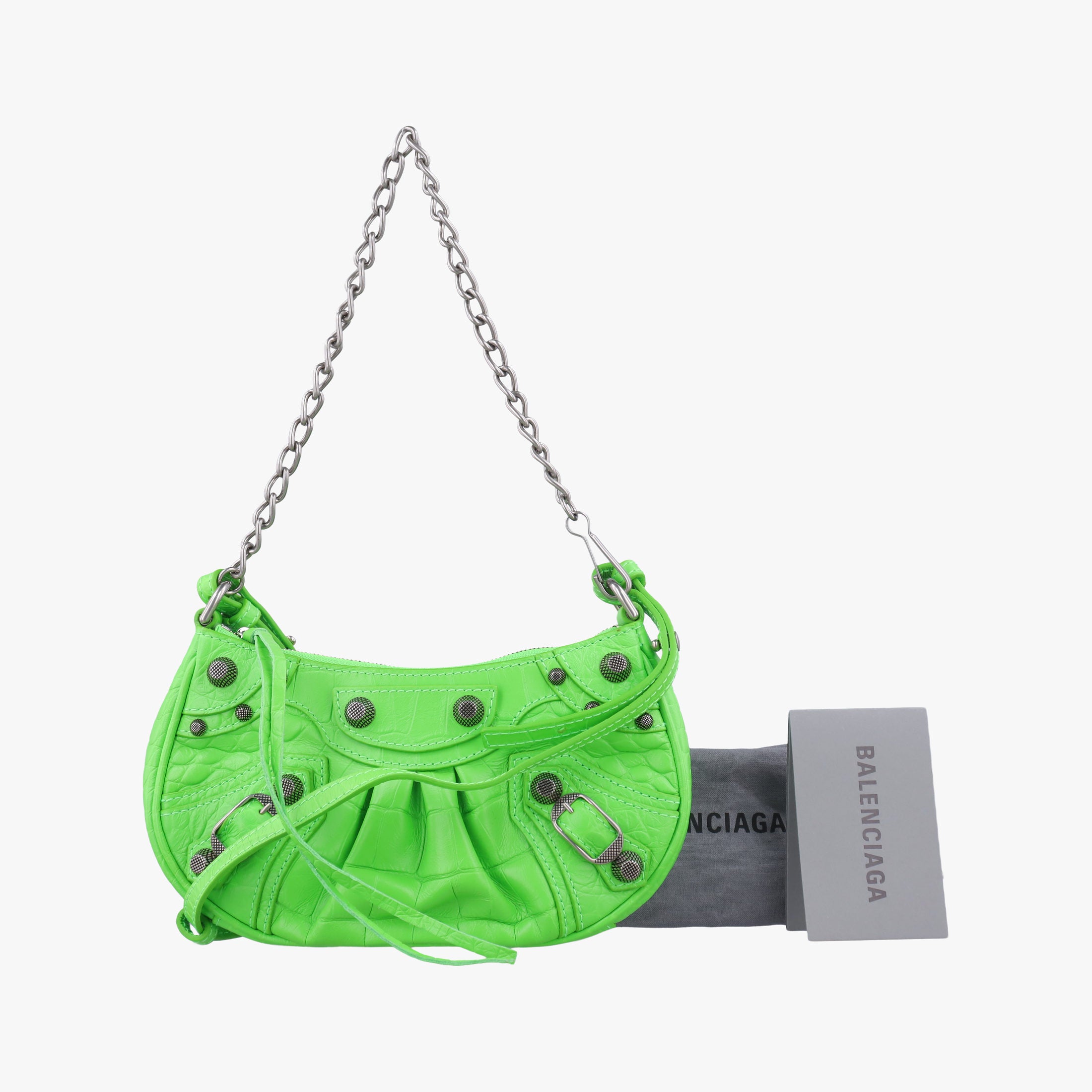 Vintage Balenciaga Le Cagole Green lambskin  shoulderbag | stylenewstar