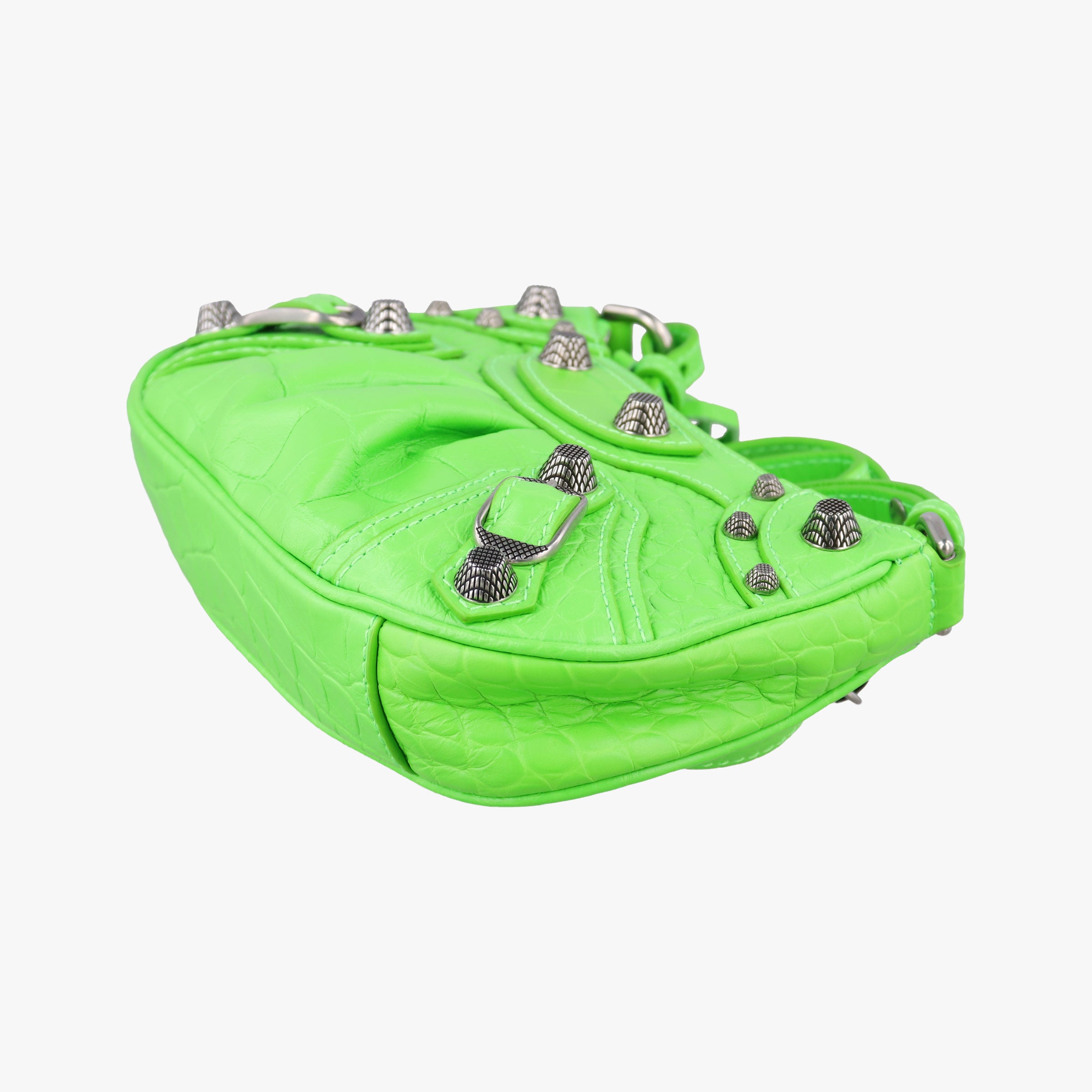 Pre-owned Balenciaga Le Cagole Green lambskin  shoulderbag | stylenewstar
