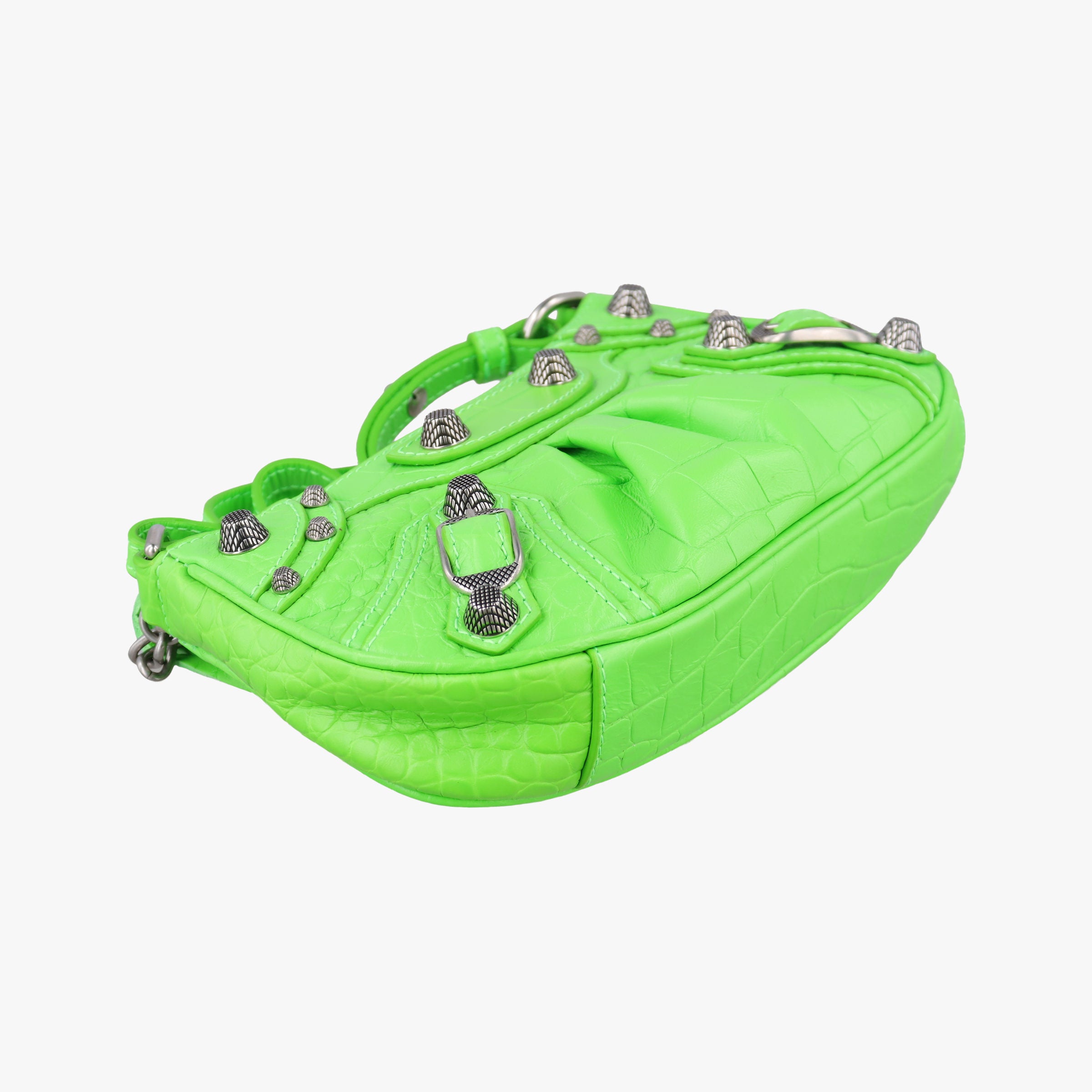 Pre-owned Balenciaga Le Cagole Green lambskin  shoulderbag | stylenewstar