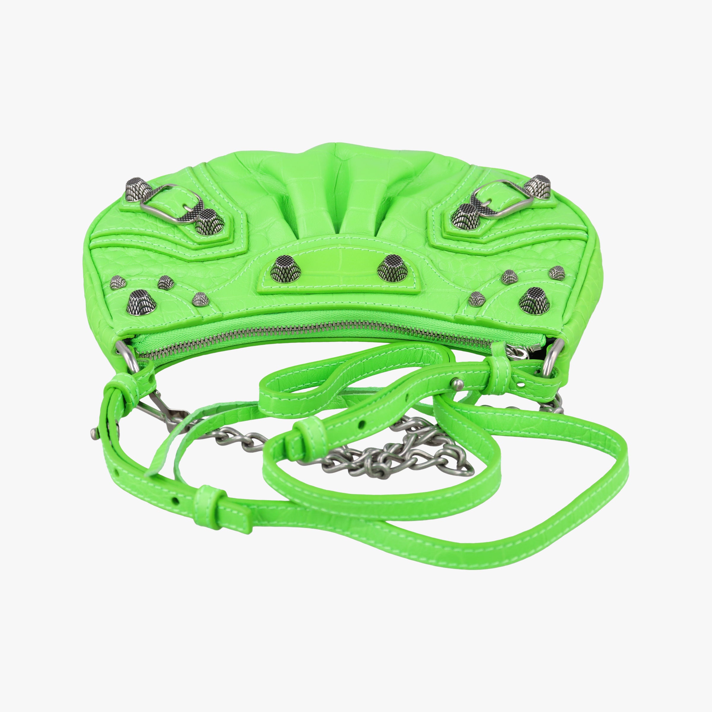 Pre-owned Balenciaga Le Cagole Green lambskin  shoulderbag | stylenewstar