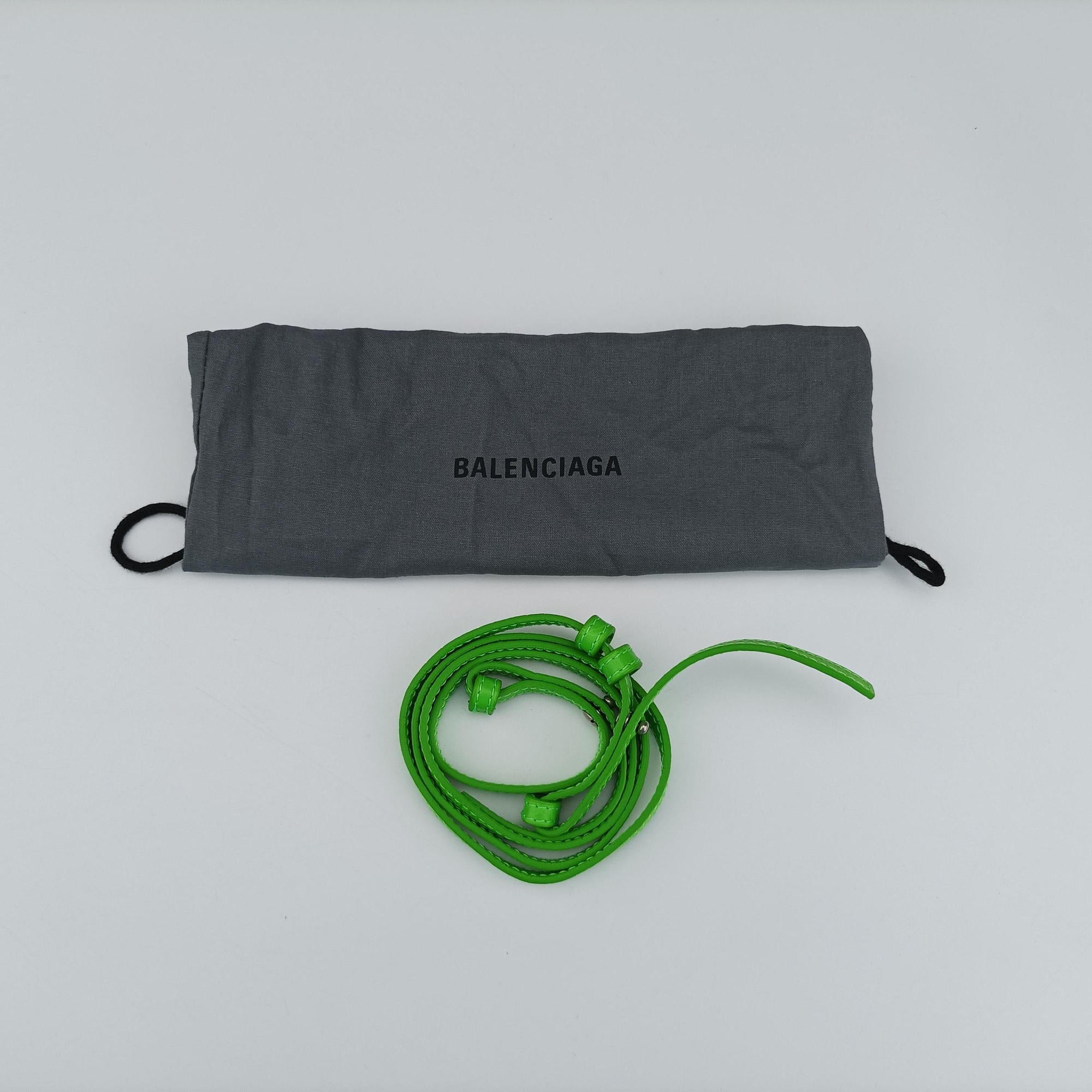 Pre-owned Balenciaga Le Cagole Green lambskin  shoulderbag | stylenewstar