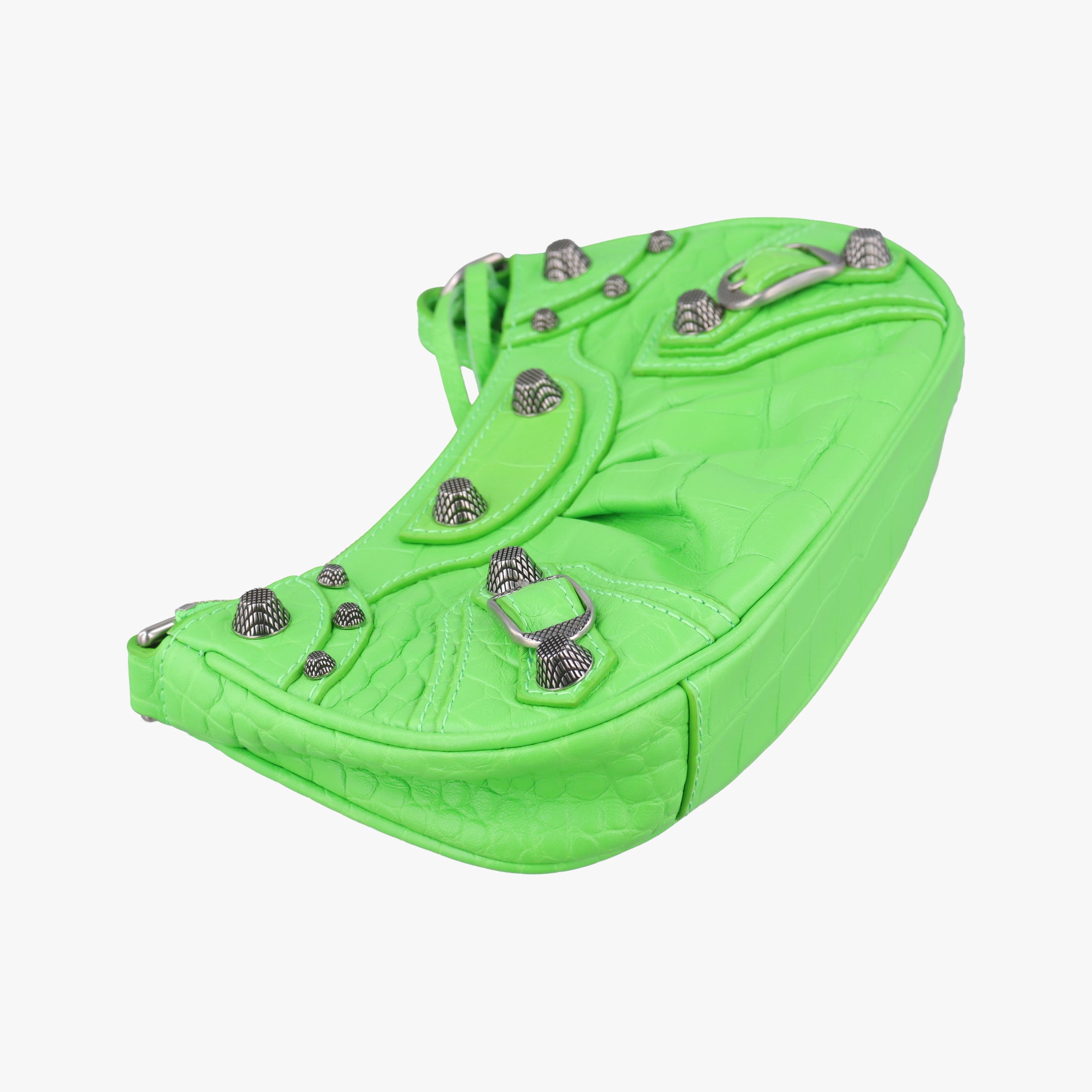Pre-owned Balenciaga Le Cagole Green lambskin  shoulderbag | stylenewstar