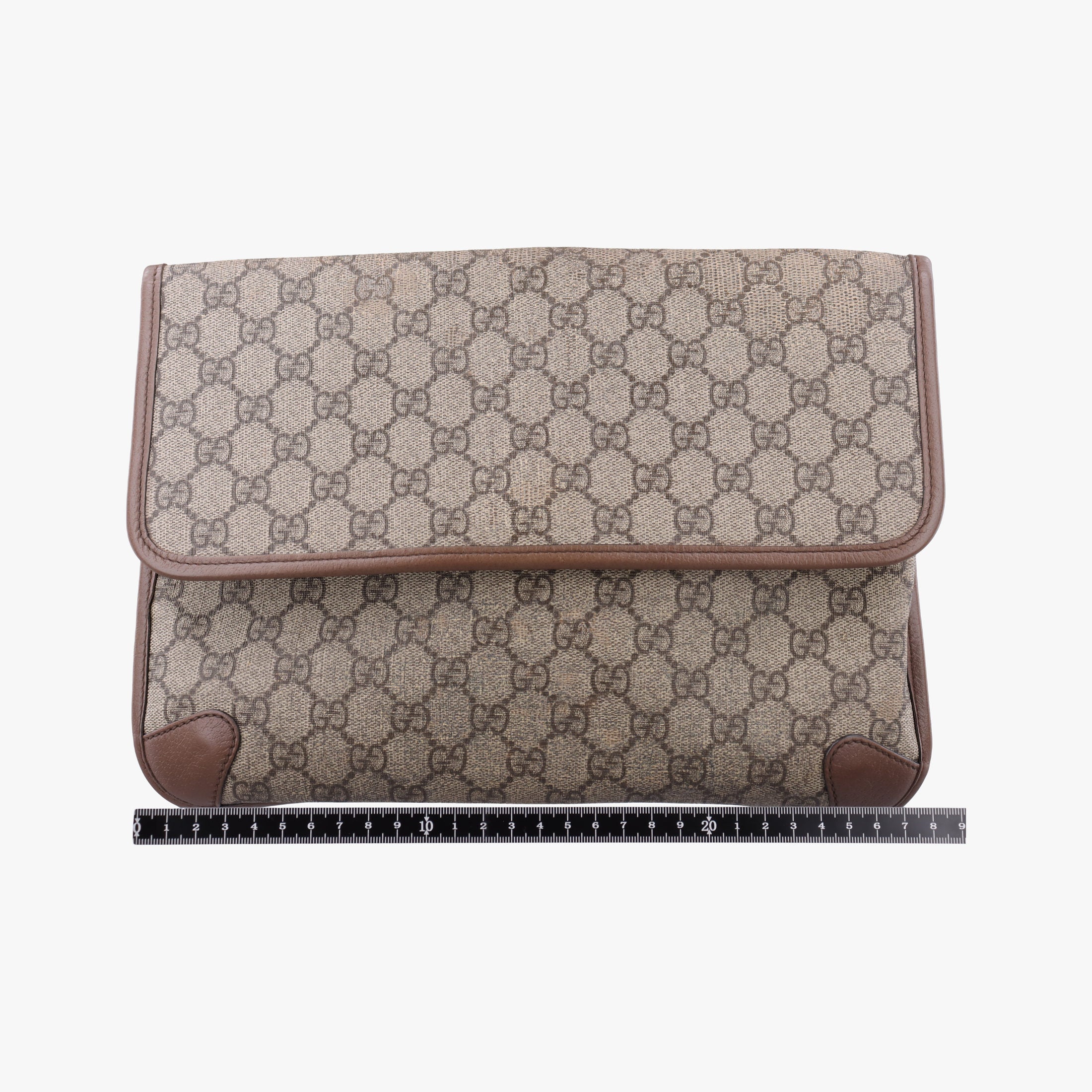 Pre-owned Gucci NEO VINTAGE GG Supreme Beige×red×green PVC coated canvas 495654 bum bag/waist bag | stylenewstar
