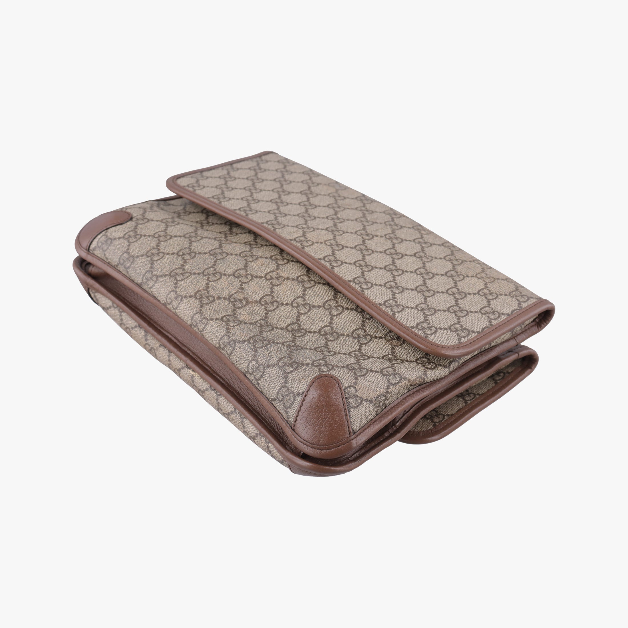 Pre-owned Gucci NEO VINTAGE GG Supreme Beige×red×green PVC coated canvas 495654 bum bag/waist bag | stylenewstar
