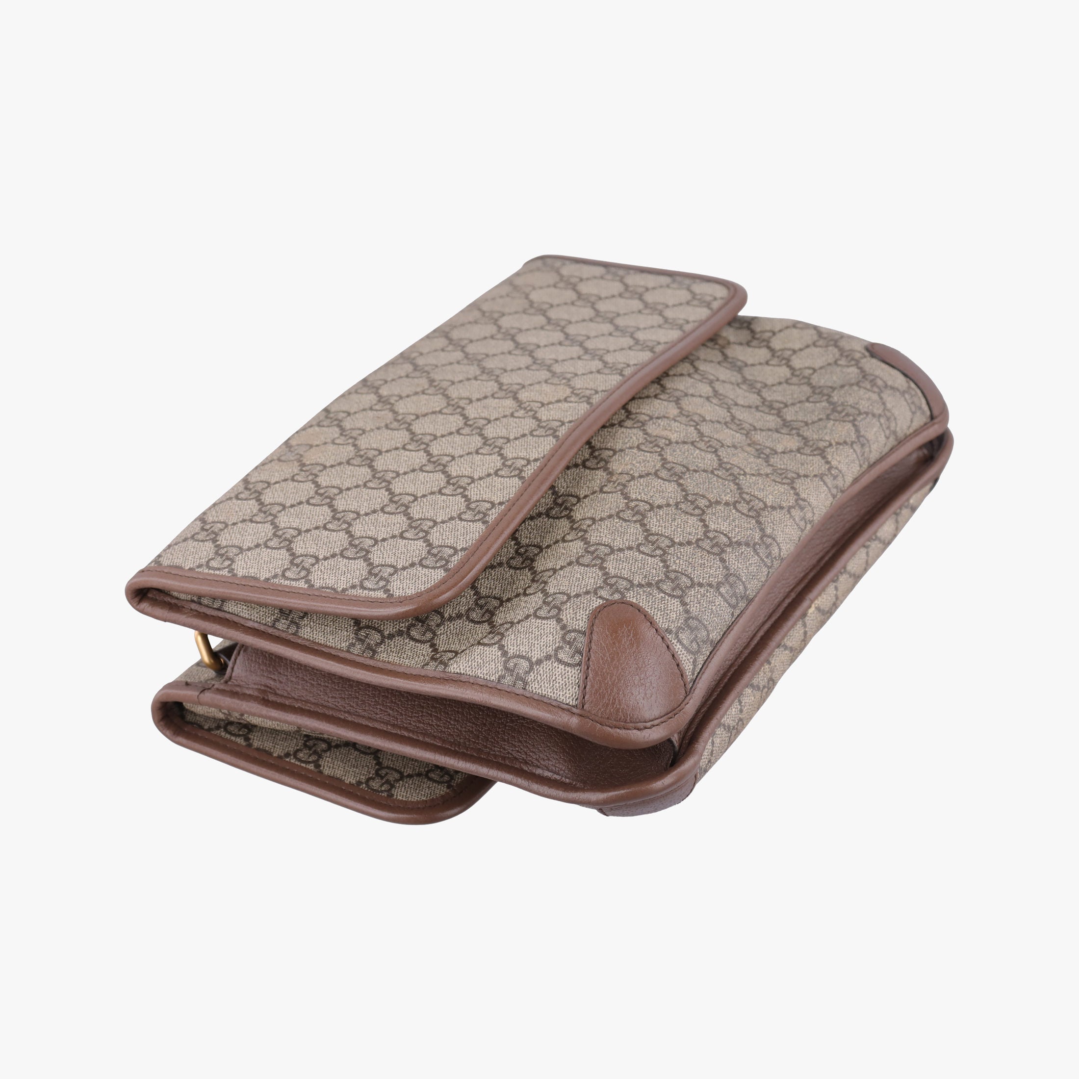 Pre-owned Gucci NEO VINTAGE GG Supreme Beige×red×green PVC coated canvas 495654 bum bag/waist bag | stylenewstar