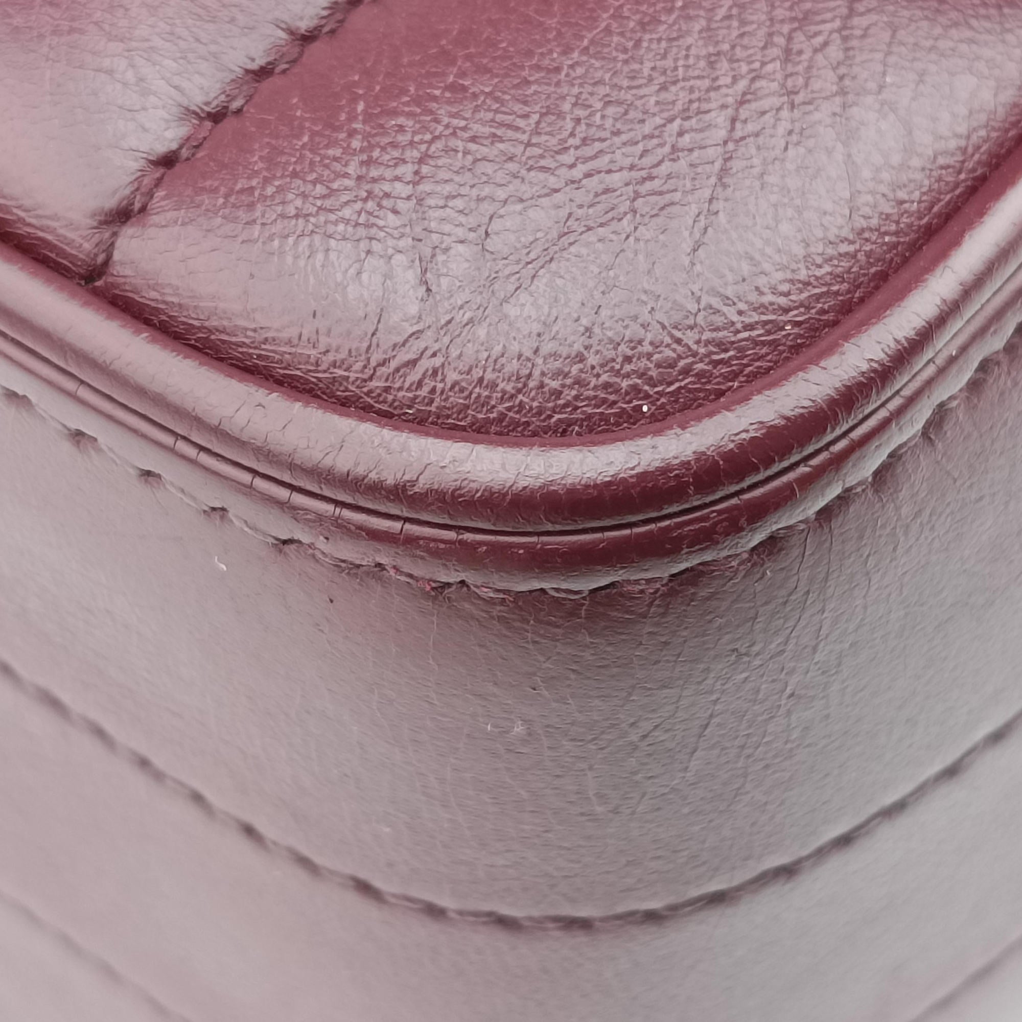 Secondhand Yves Saint Laurent VICKY Burgundy Leather 532612 shoulderbag | stylenewstar