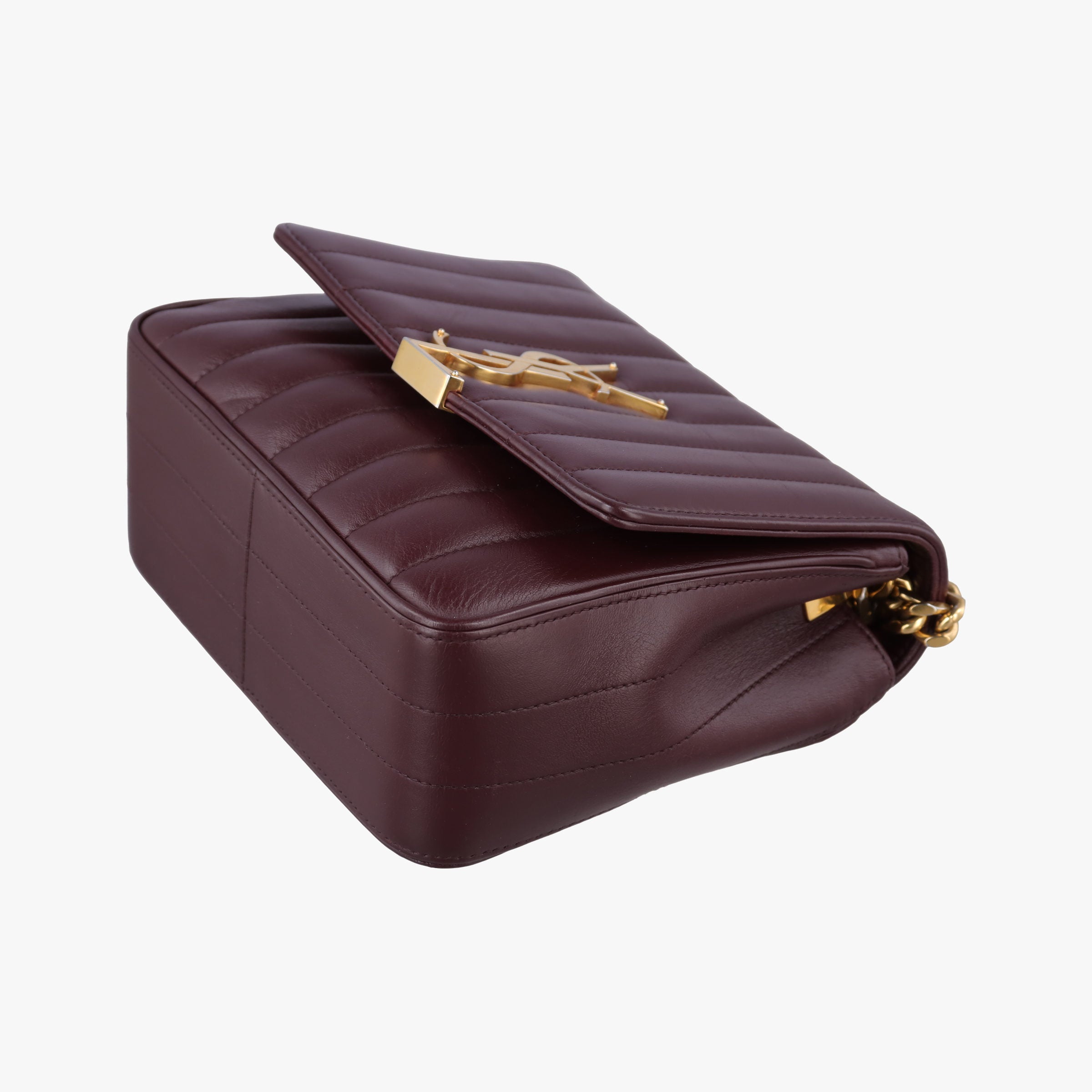 Secondhand Yves Saint Laurent VICKY Burgundy Leather 532612 shoulderbag | stylenewstar