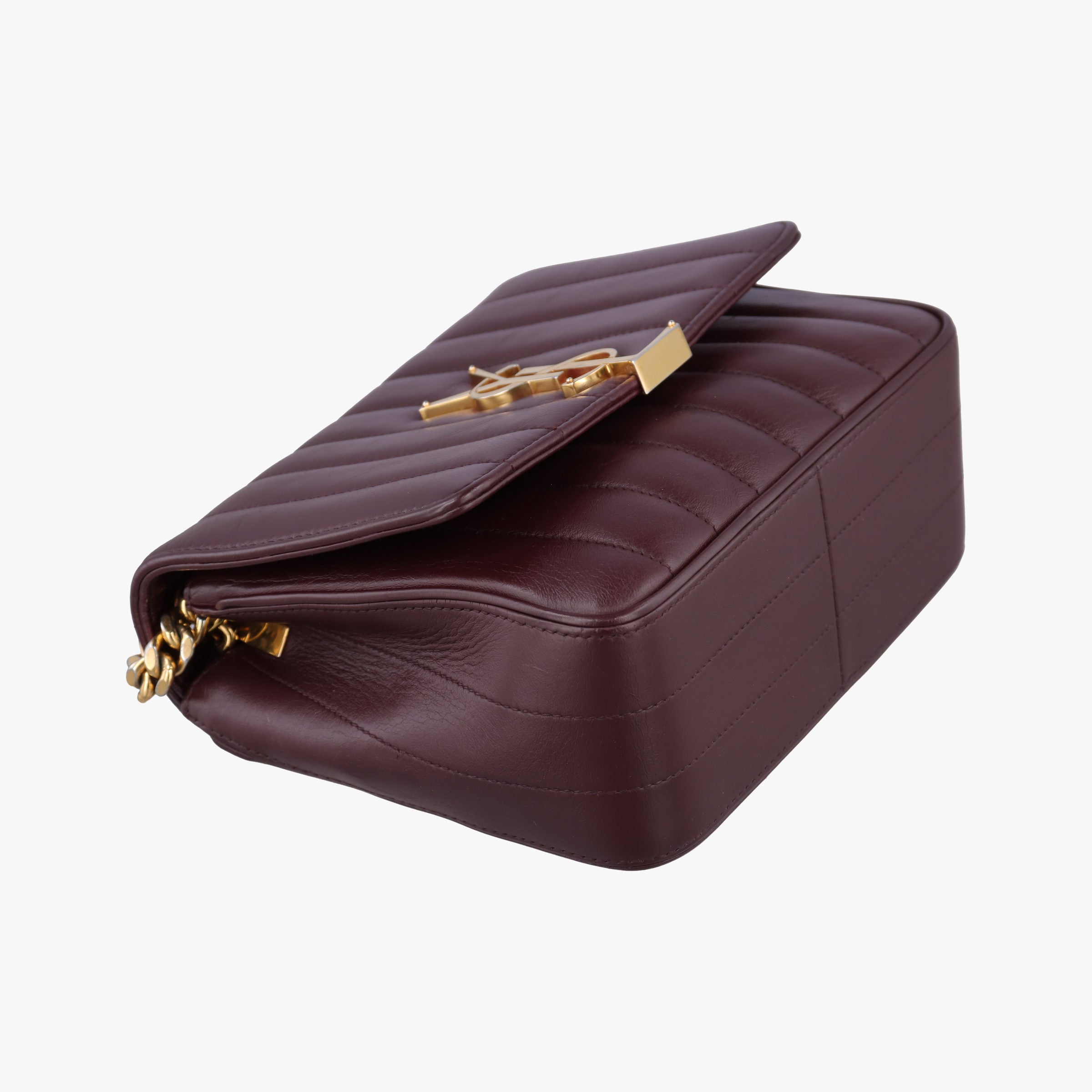 Secondhand Yves Saint Laurent VICKY Burgundy Leather 532612 shoulderbag | stylenewstar