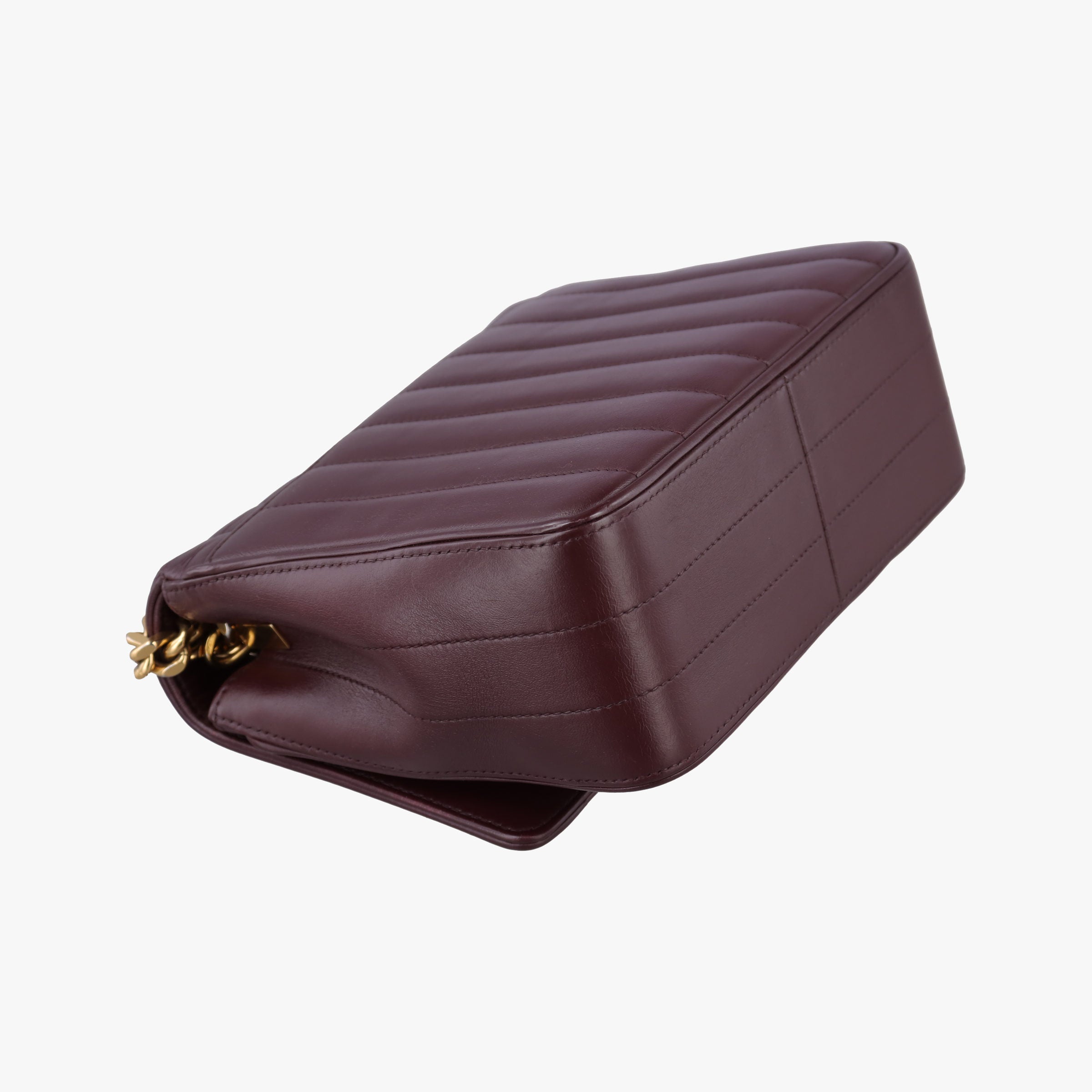 Secondhand Yves Saint Laurent VICKY Burgundy Leather 532612 shoulderbag | stylenewstar