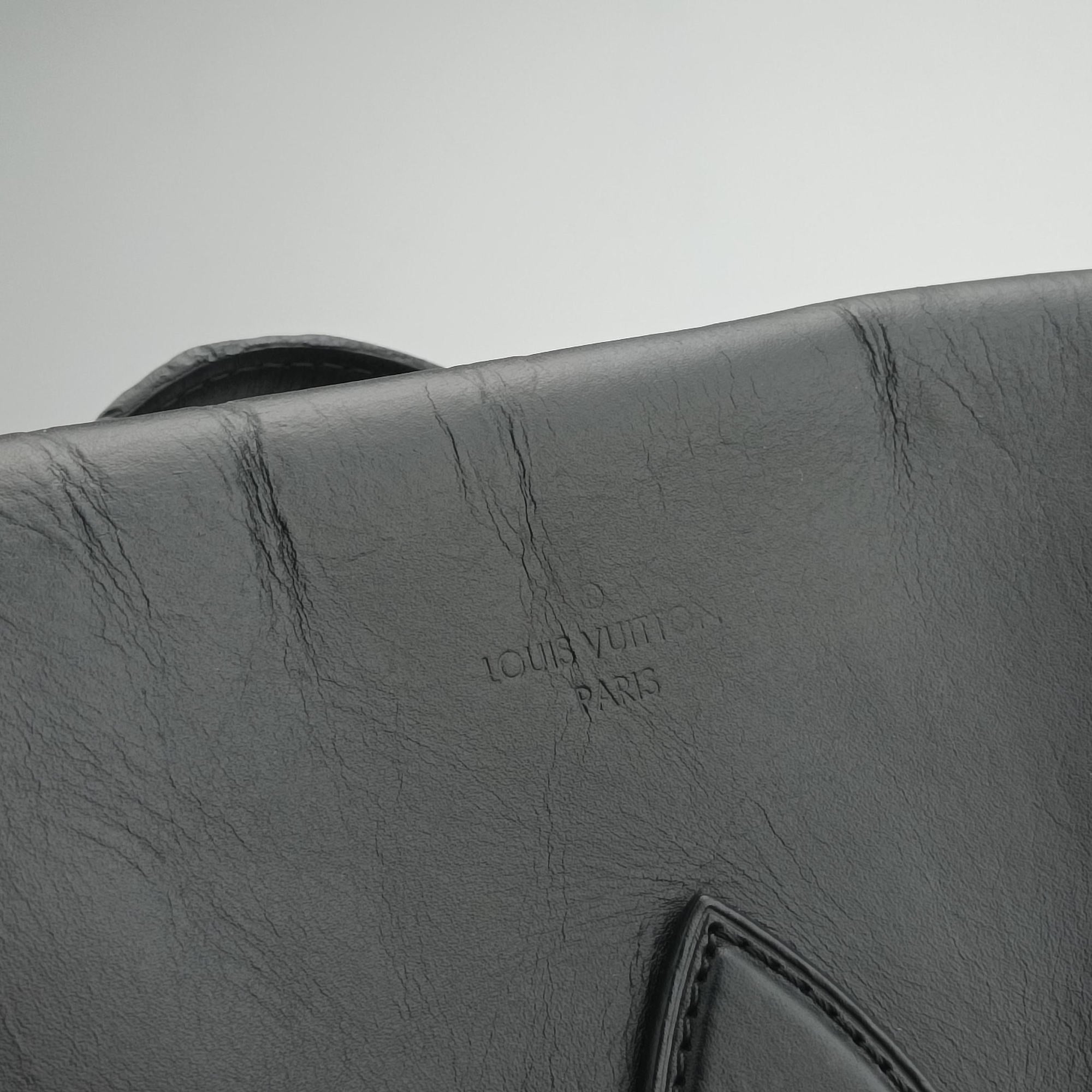 Pre-owned Louis Vuitton PALK Brown×black Monogram MACASSAR×calf leather M40637 backpack/rucksack | stylenewstar