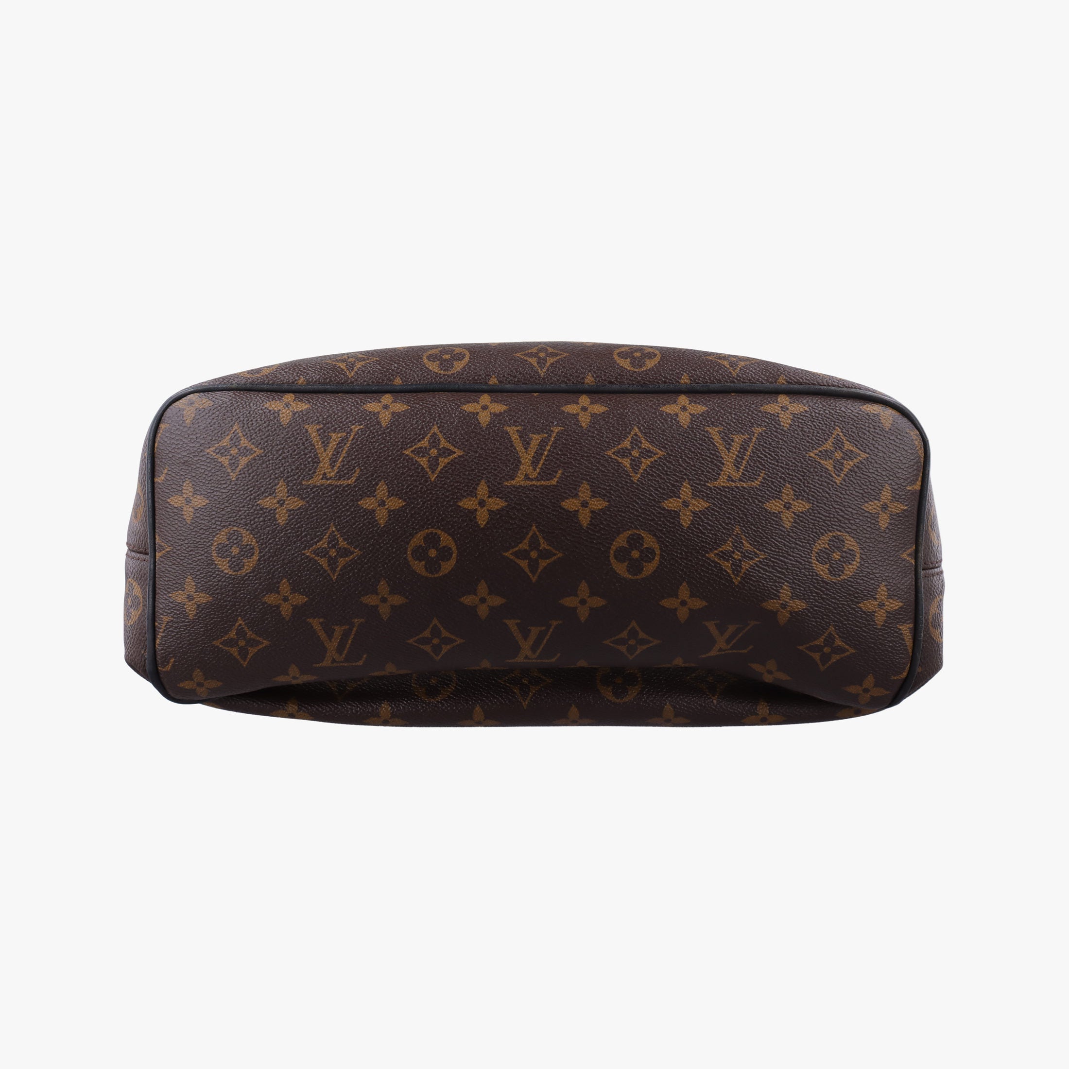Pre-owned Louis Vuitton PALK Brown×black Monogram MACASSAR×calf leather M40637 backpack/rucksack | stylenewstar