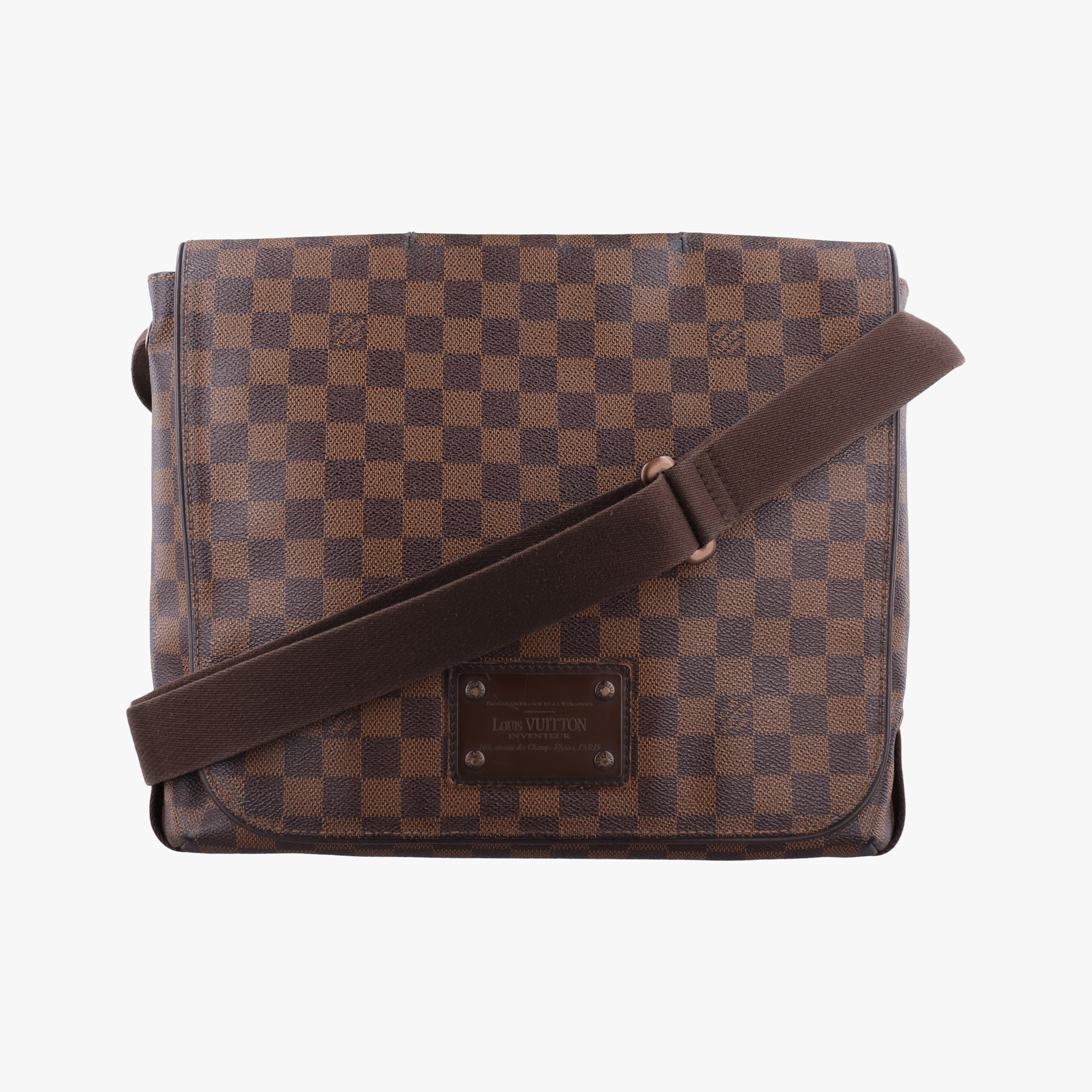 Pre-owned Louis Vuitton BROOKLYN MM EBENE Damier Canvas N51211 shoulderbag | stylenewstar