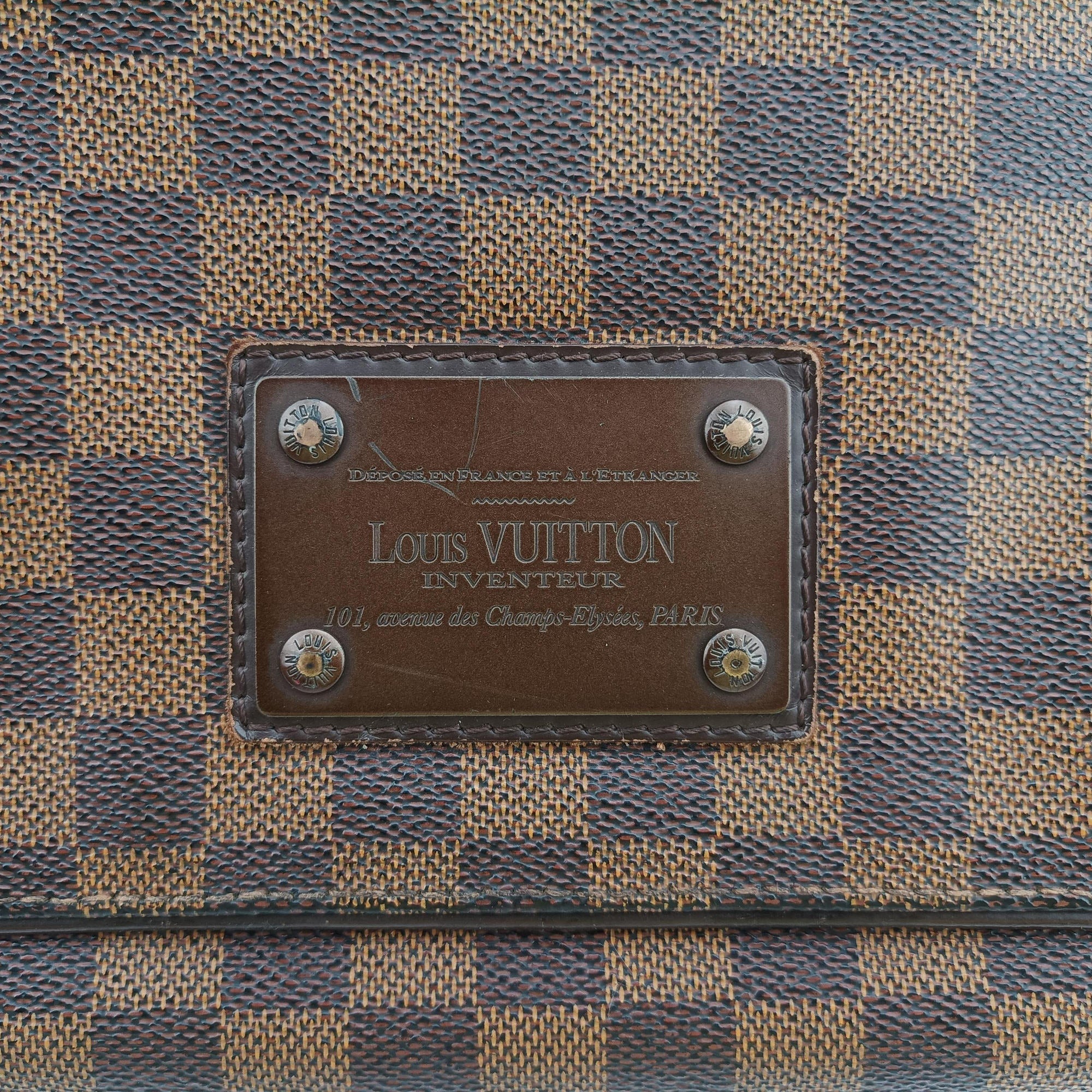 Pre-owned Louis Vuitton BROOKLYN MM EBENE Damier Canvas N51211 shoulderbag | stylenewstar