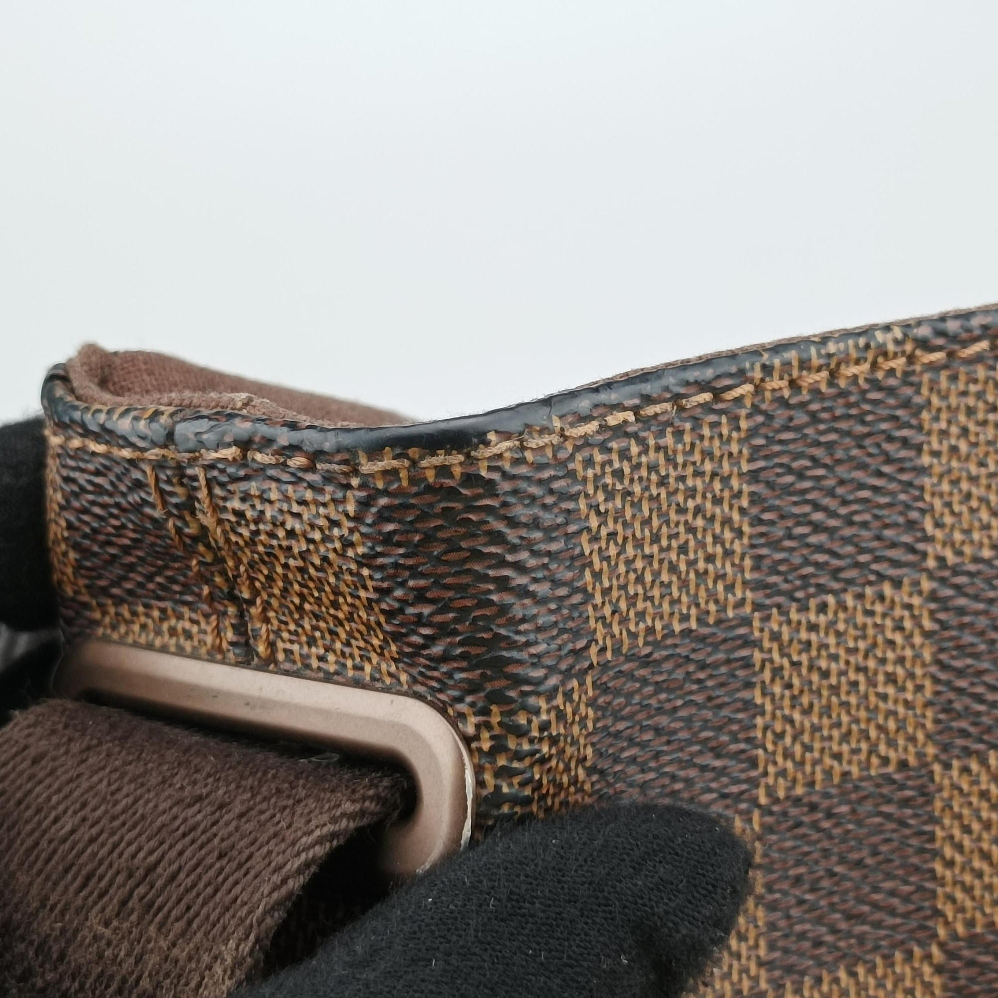Pre-owned Louis Vuitton BROOKLYN MM EBENE Damier Canvas N51211 shoulderbag | stylenewstar