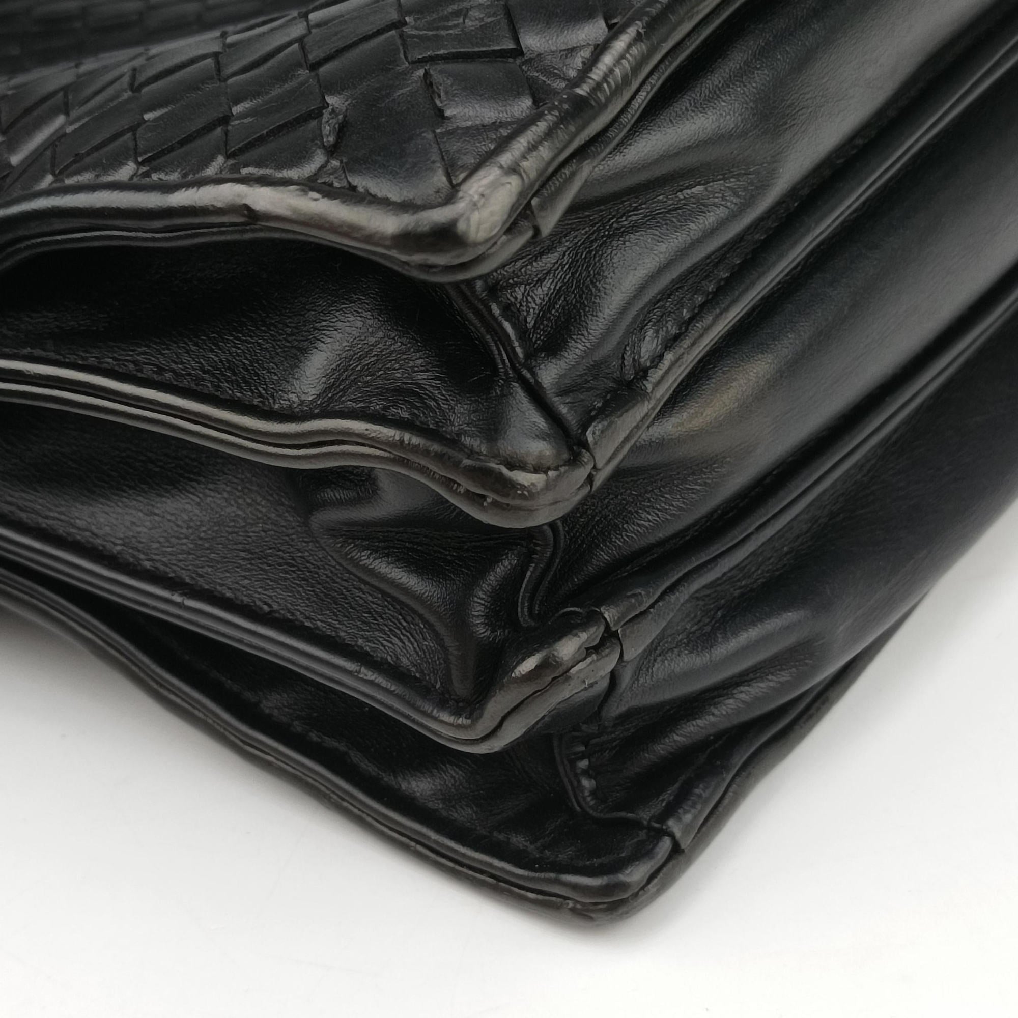 Secondhand Bottega Veneta Intrecciato Black lambskin  handbag | stylenewstar