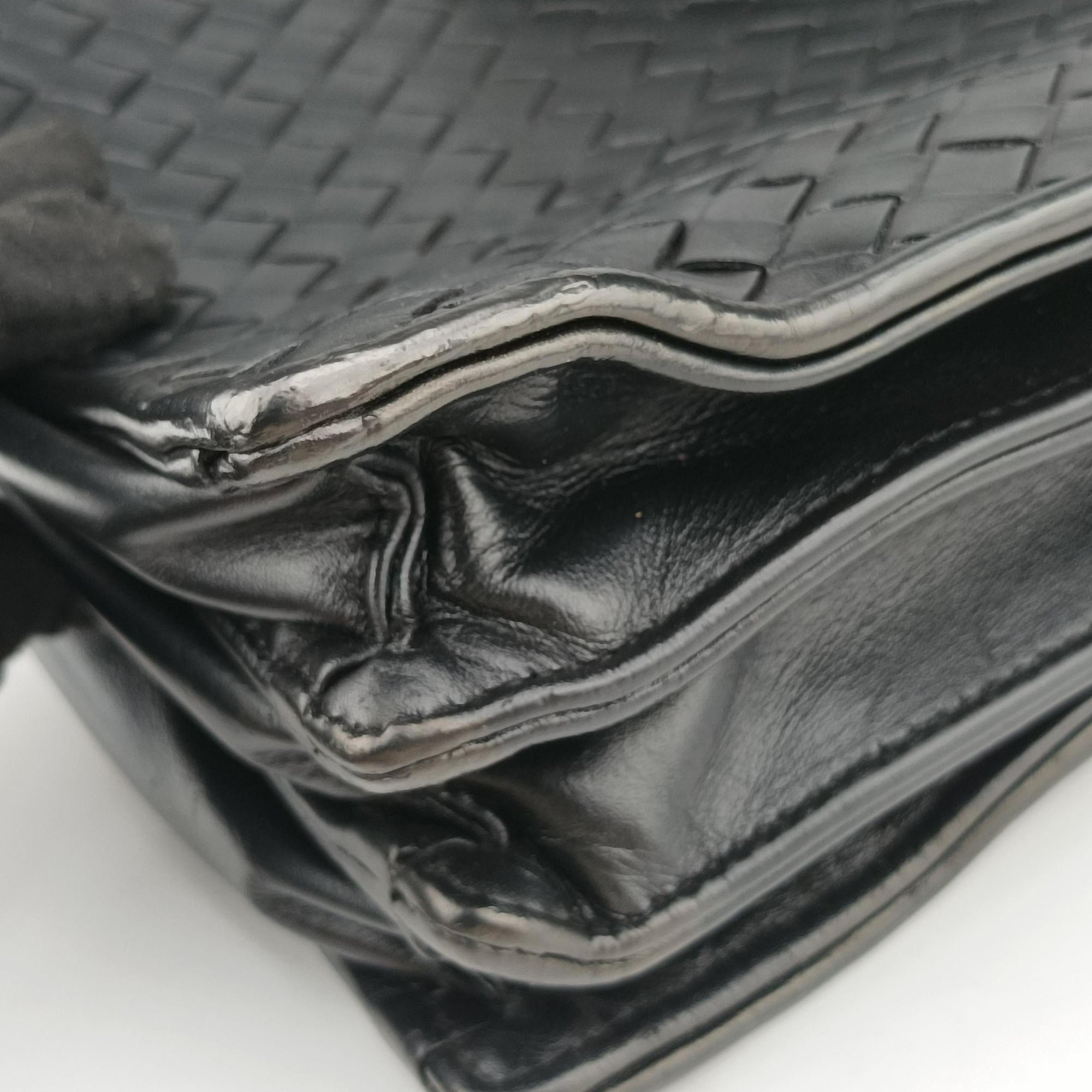 Secondhand Bottega Veneta Intrecciato Black lambskin  handbag | stylenewstar