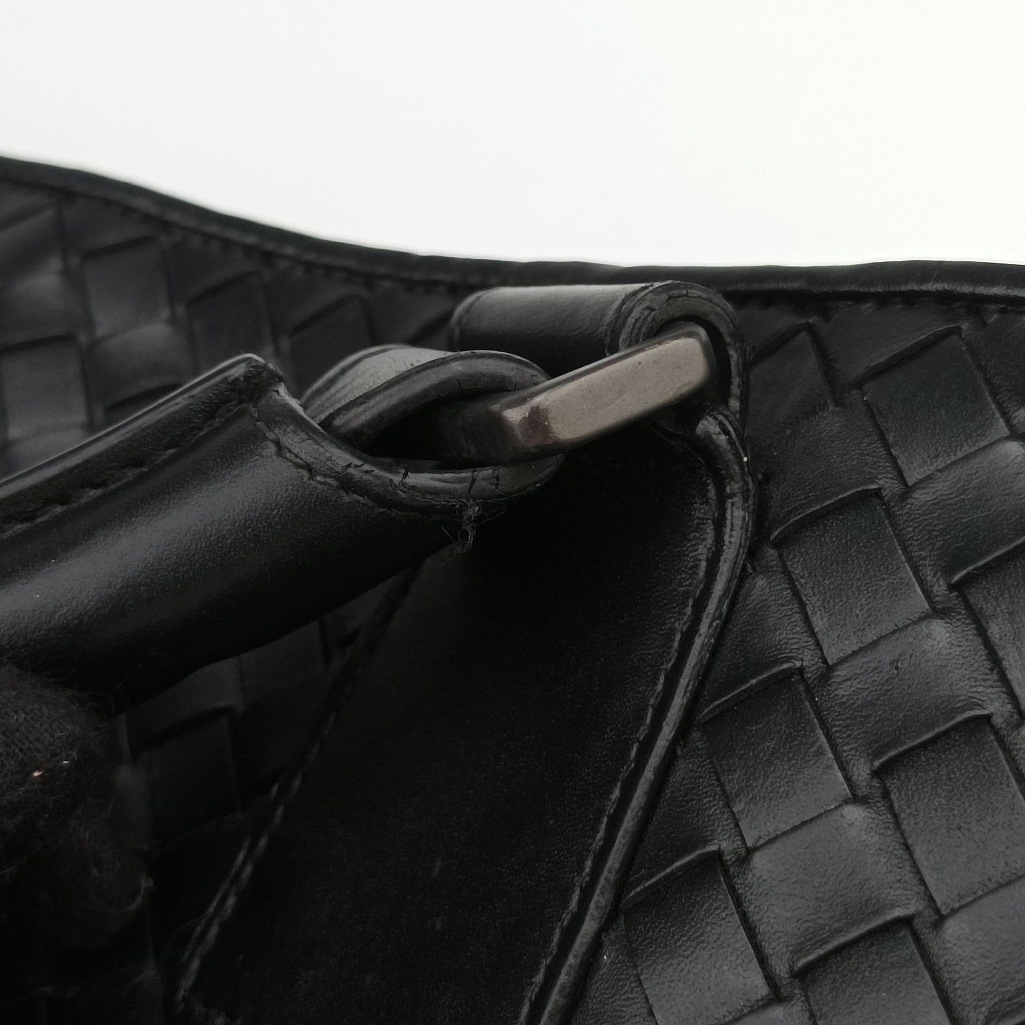 Secondhand Bottega Veneta Intrecciato Black lambskin  handbag | stylenewstar