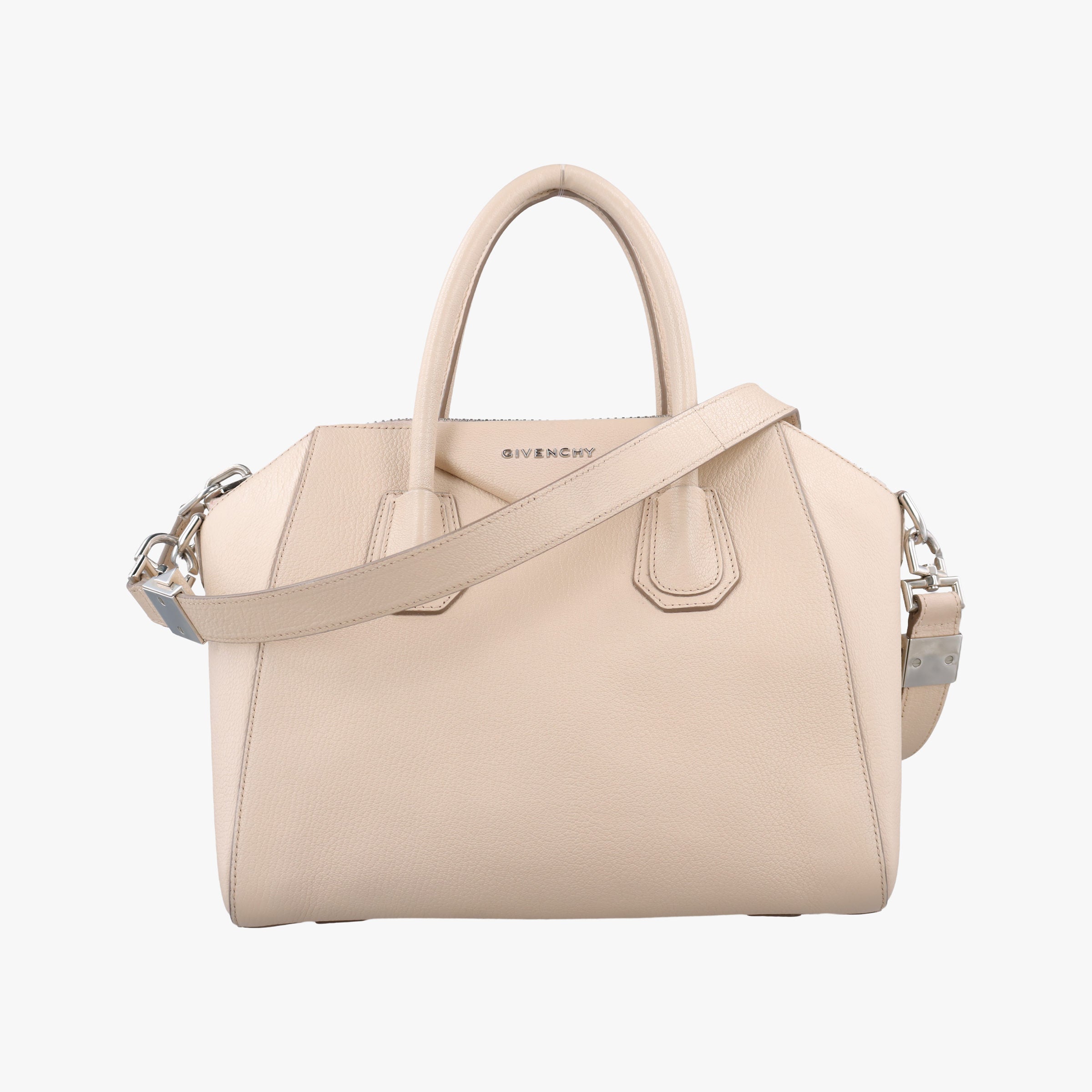 Pre-owned Givenchy Antigona Beige Leather  shoulderbag | stylenewstar