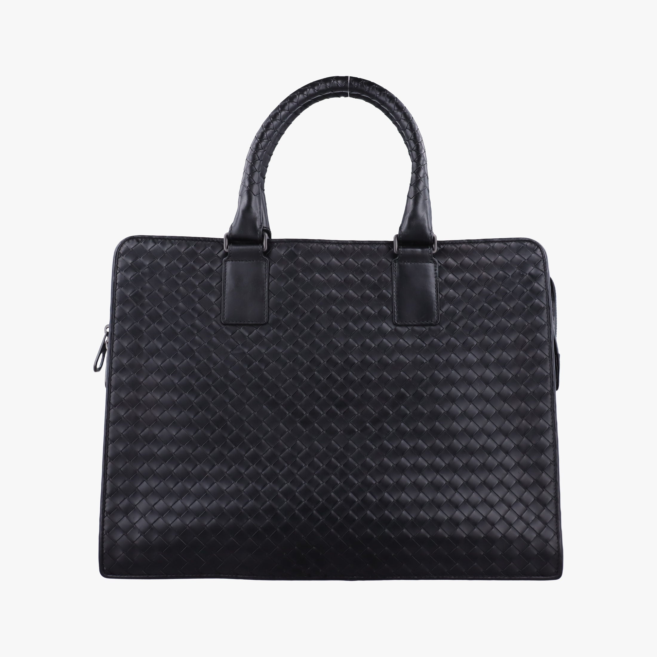 Pre-owned Bottega Veneta Intrecciato Black lambskin  handbag | stylenewstar