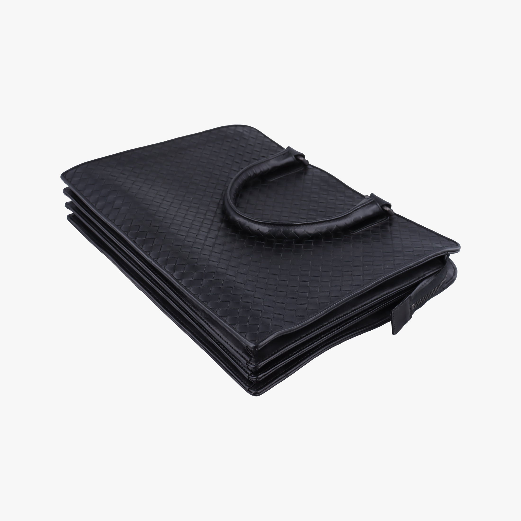 Pre-owned Bottega Veneta Intrecciato Black lambskin  handbag | stylenewstar