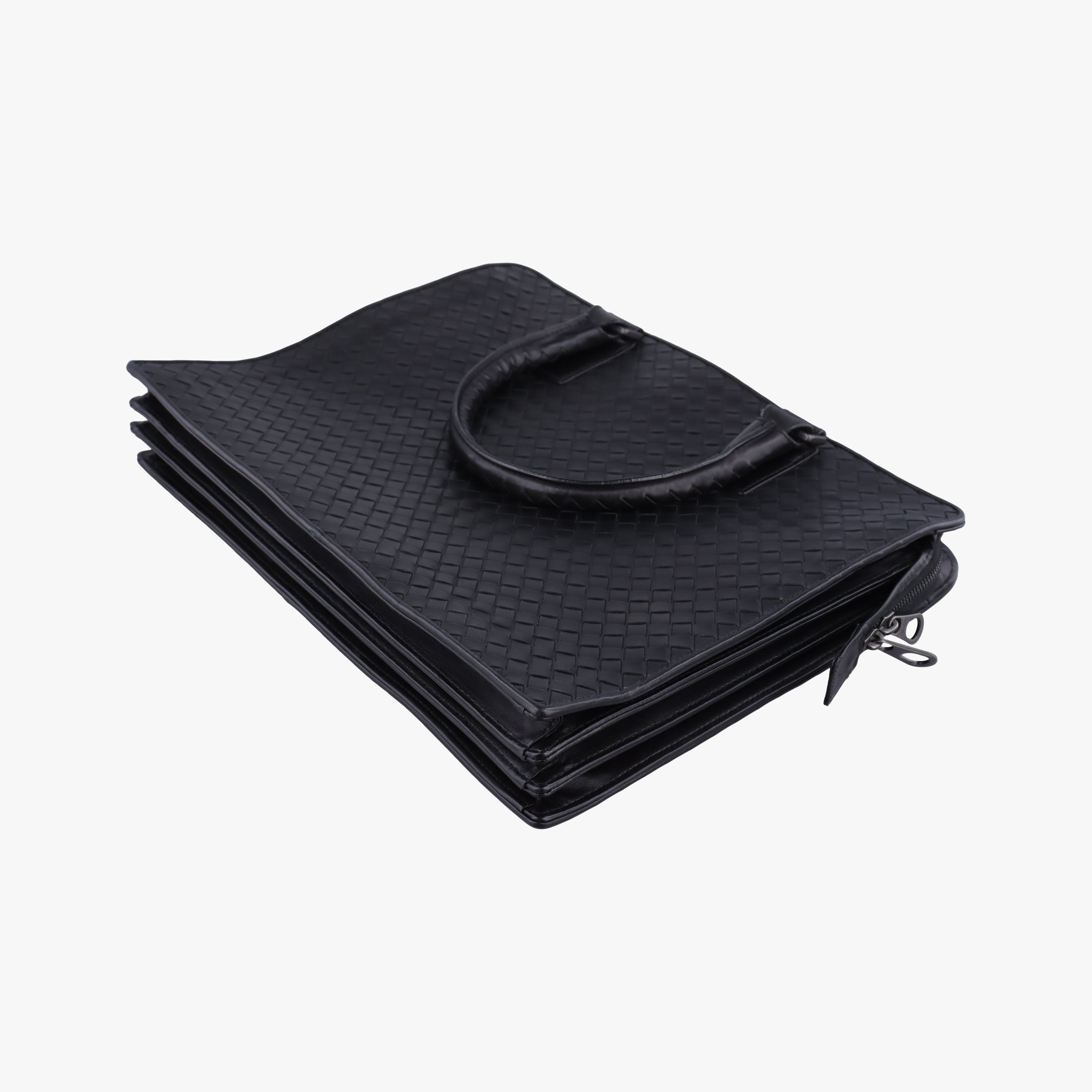 Pre-owned Bottega Veneta Intrecciato Black lambskin  handbag | stylenewstar